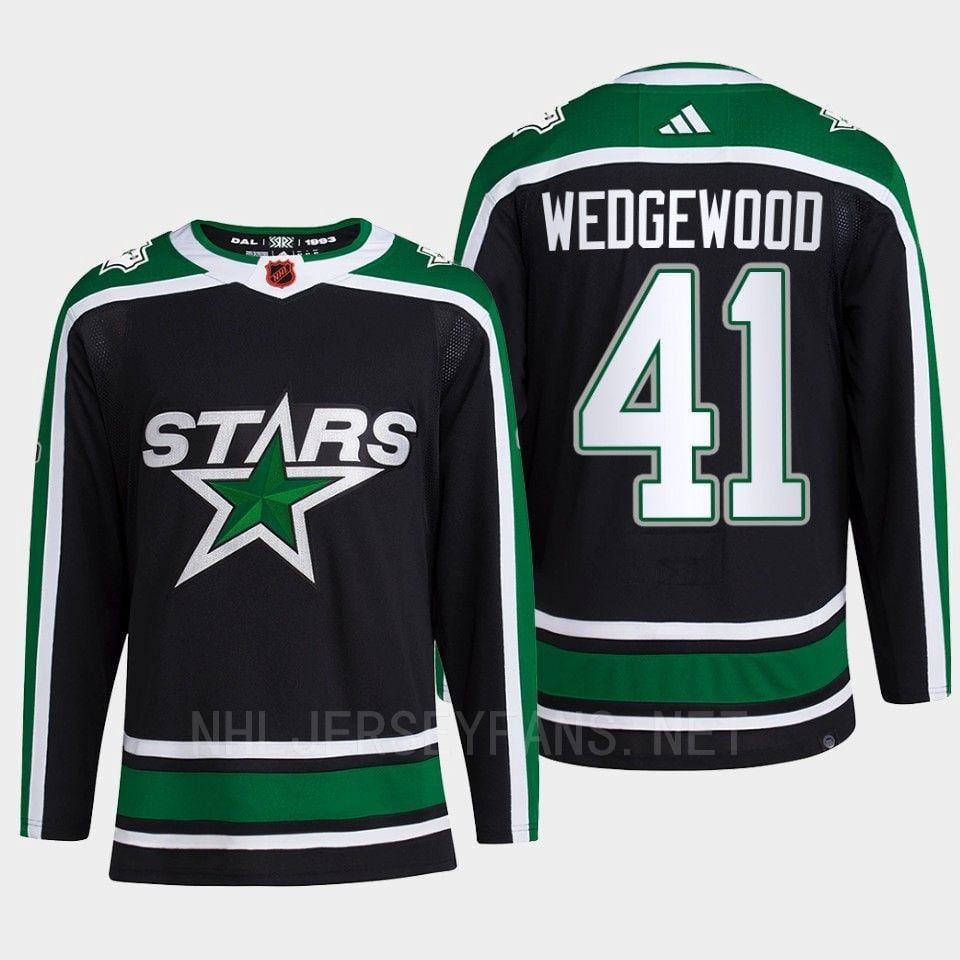 Scott Wedgewood 41 Reverse Retro 2.0 2022 Dallas Stars Black Pro Primegreen NHL Jersey Men's