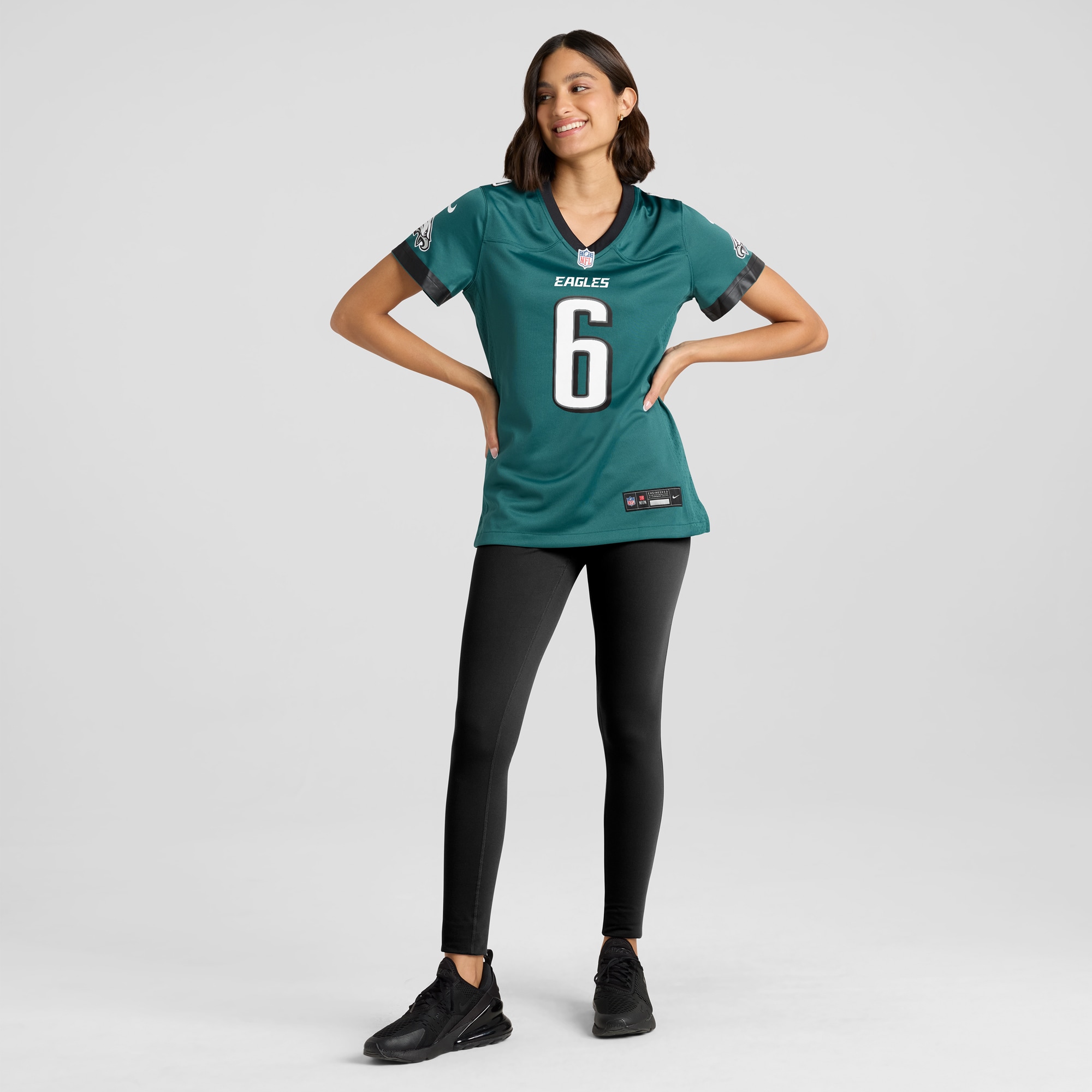 Philadelphia Eagles DeVonta Smith Midnight Green Team Game NFL Jersey Women's