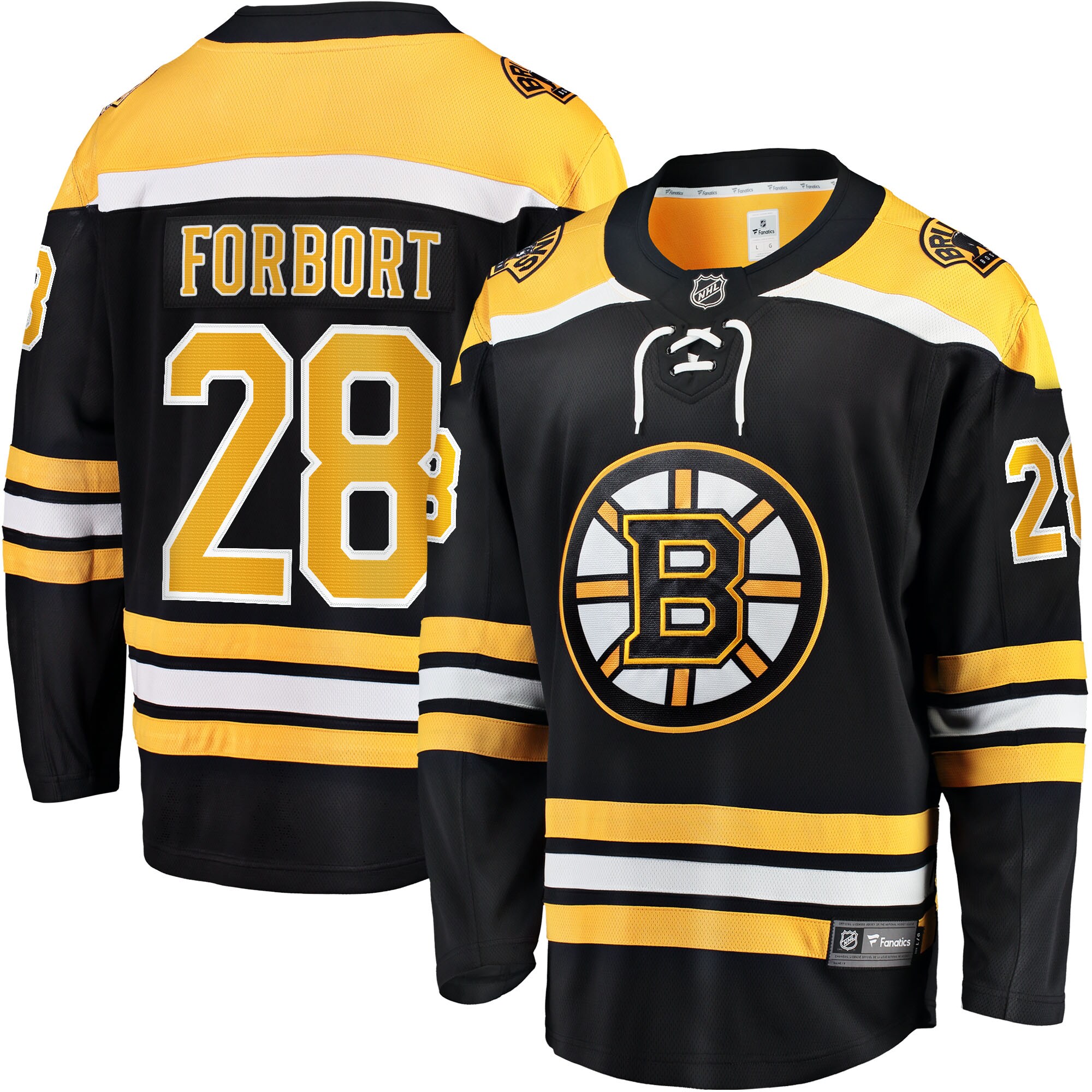 Boston Bruins Derek Forbort Black Home Breakaway Player NHL Jersey Men's