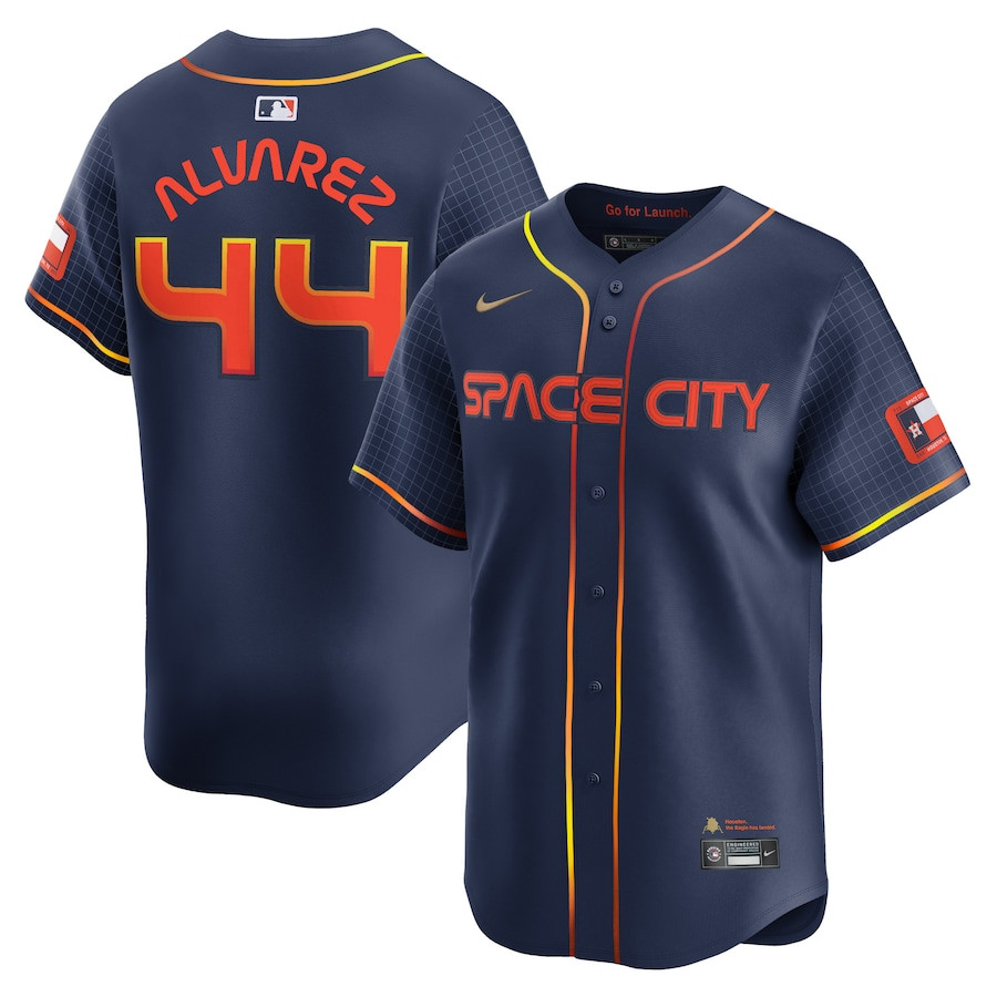Yordan Alvarez 44 Houston Astros City Connect Limited Navy MLB Jersey Men's
