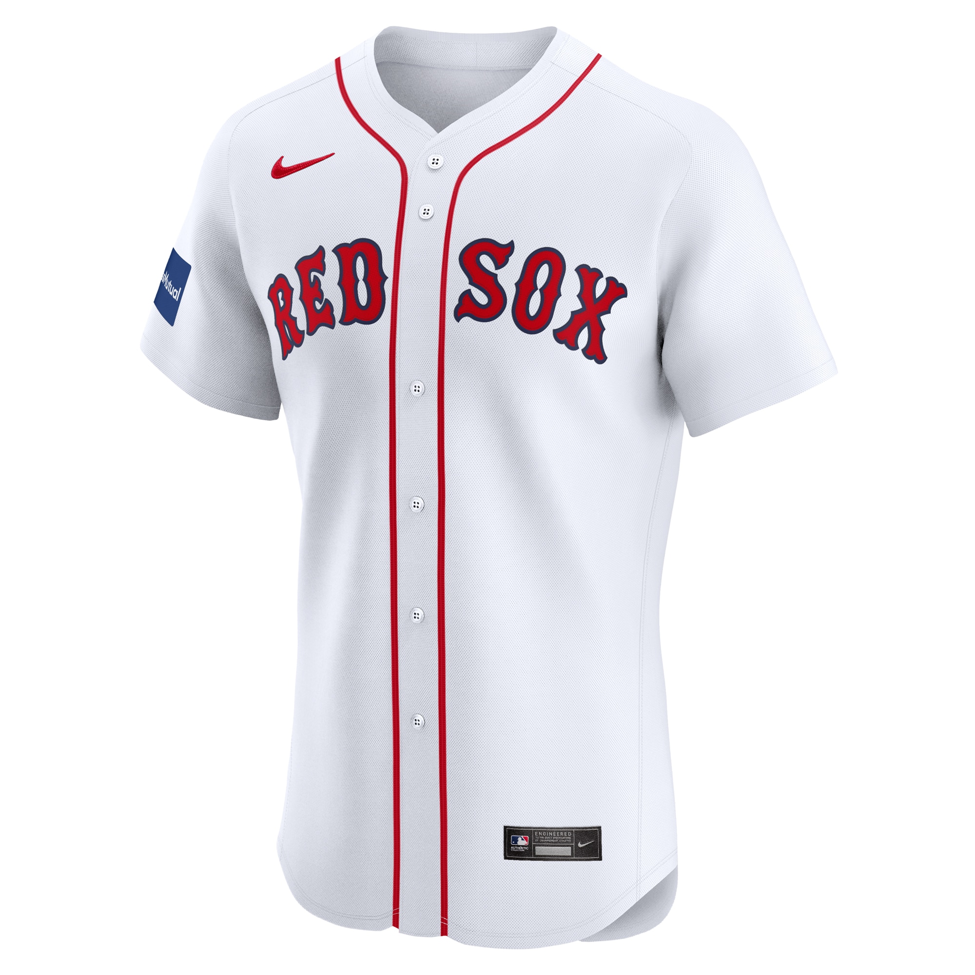 Boston Red Sox White Home Elite Patch MLB Jersey Men's
