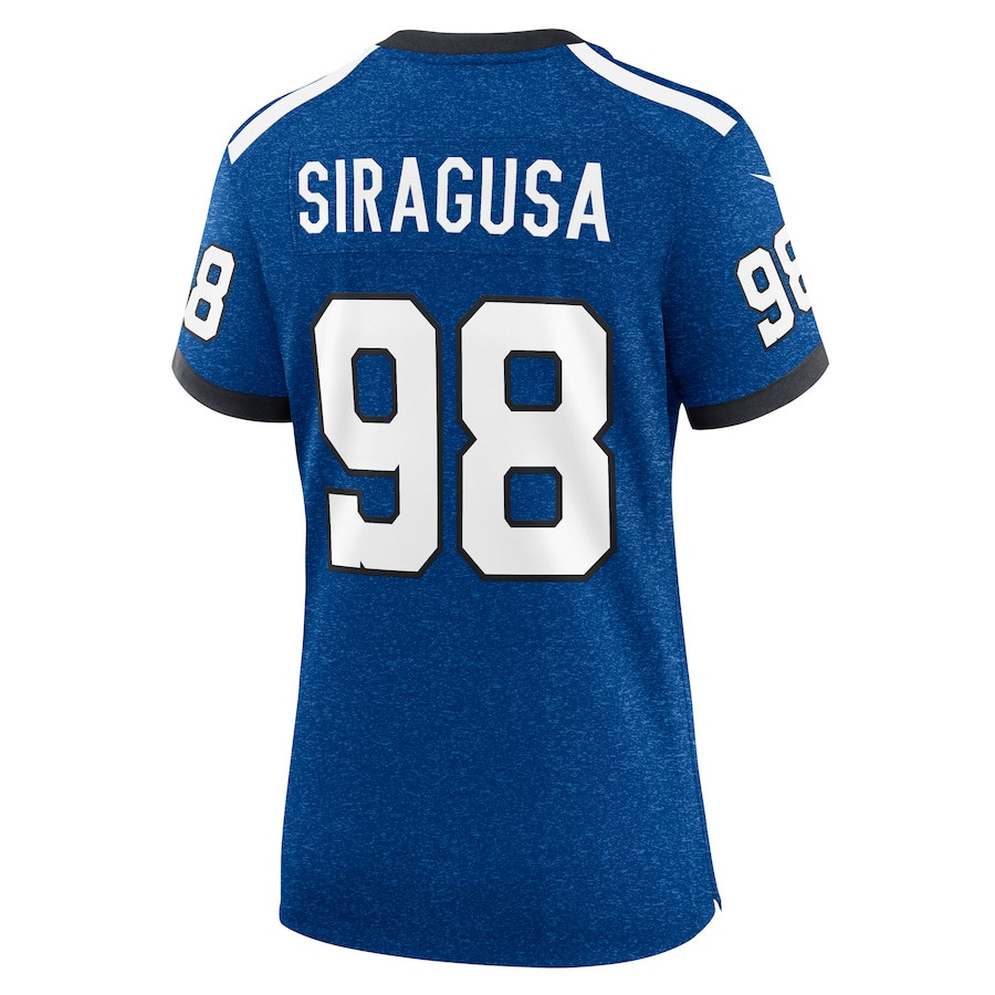 Tony Siragusa 98 Indianapolis Colts Indiana Nights Alternate Game Royal NFL Jersey Women's