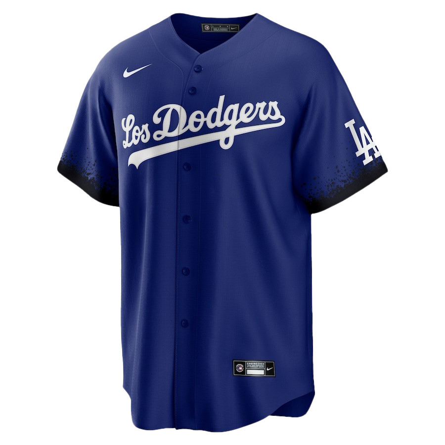 Mookie Betts 50 Los Angeles Dodgers Posture 2023 City Connect Player Royal MLB Jersey Men's