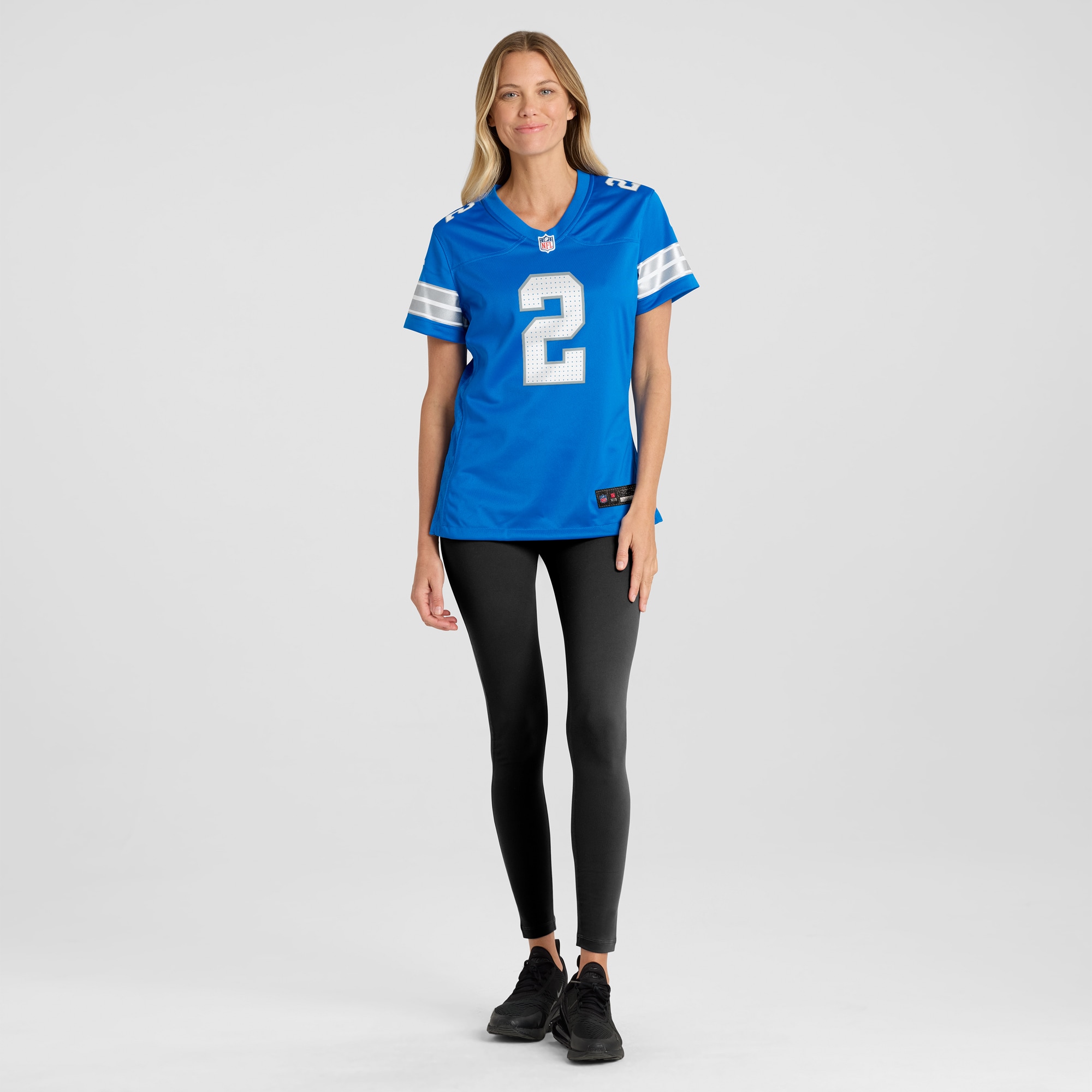 Detroit Lions Hendon Hooker Blue Team Game NFL Jersey Women's