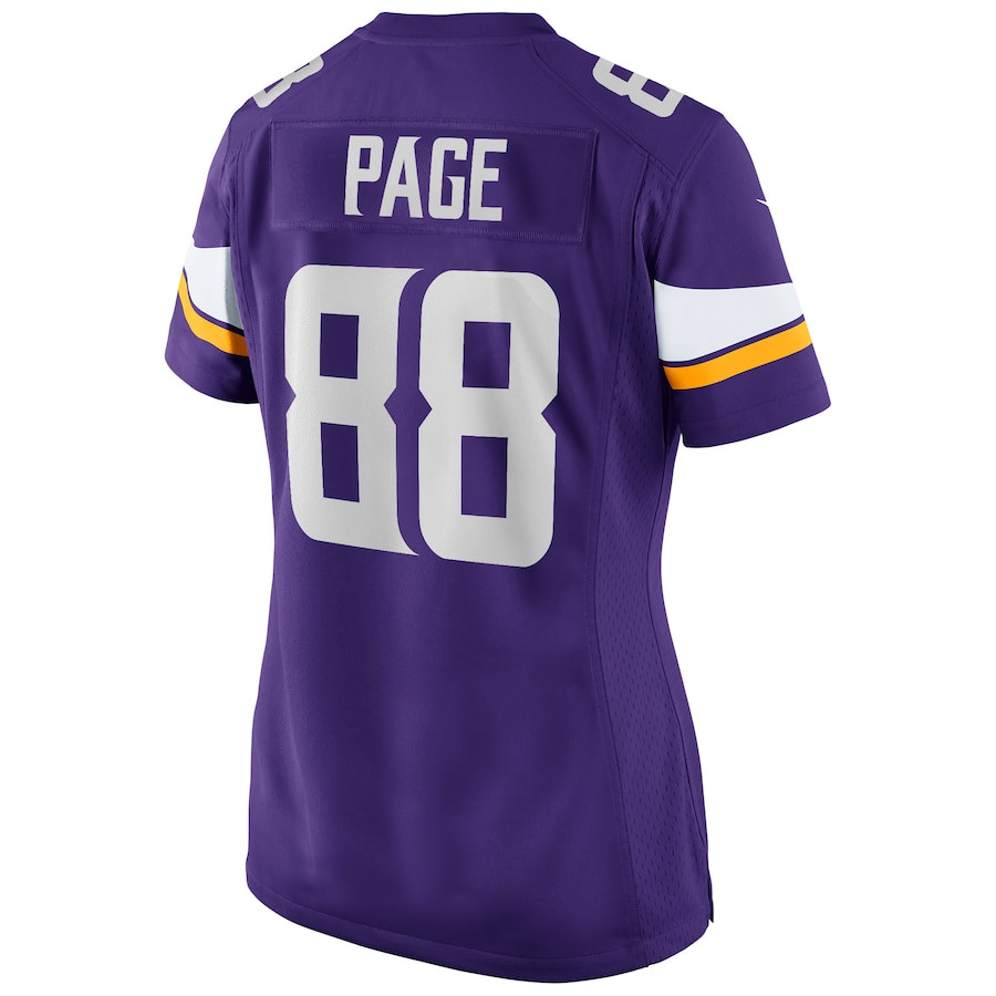 Alan Page 88 Minnesota Vikings Game Retired Purple NFL Jersey Women's