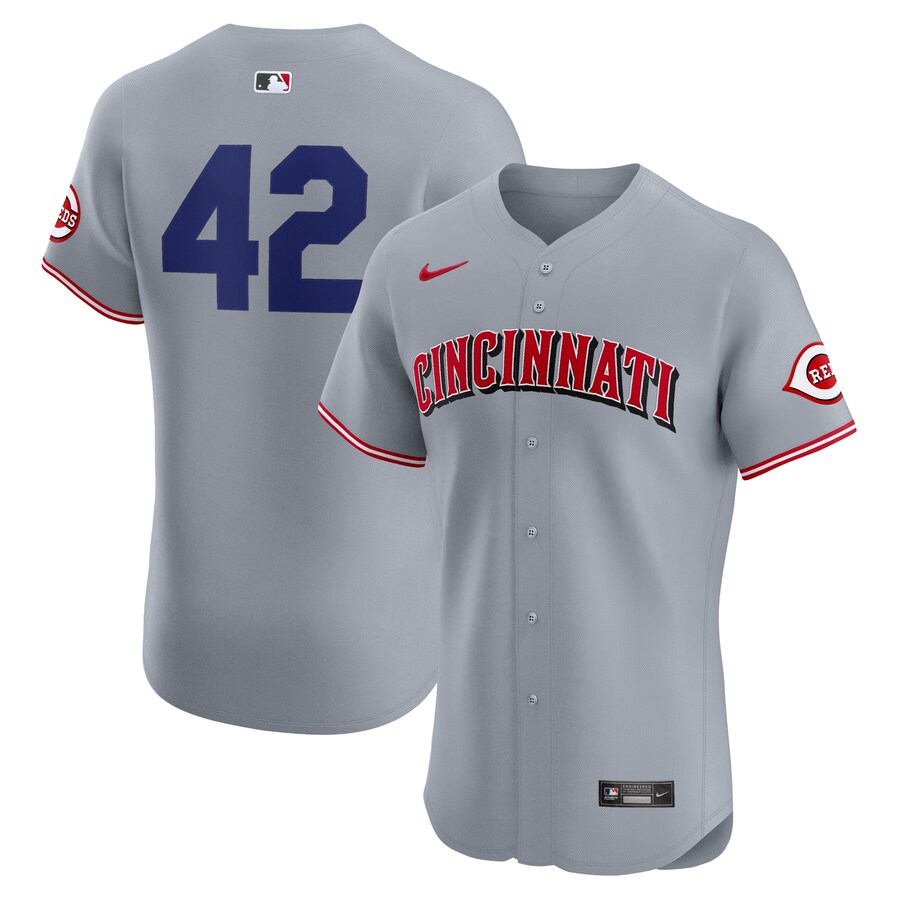 Cincinnati Reds Road 2024 Jackie Robinson Day Elite Jersey Gray