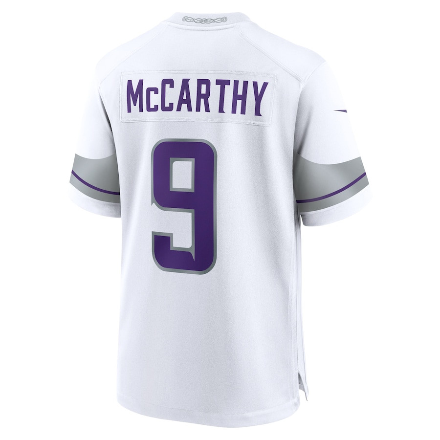 J.J. McCarthy 9 Minnesota Vikings Alternate Game Player White NFL Jersey Youth