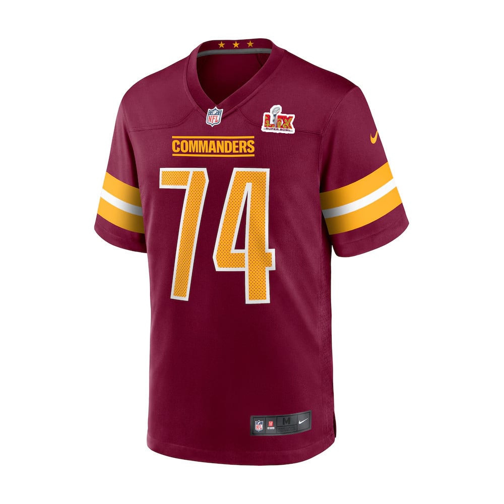 Brandon Coleman #74 Washington Commanders Super Bowl LIX Burgundy NFL Jersey Men's