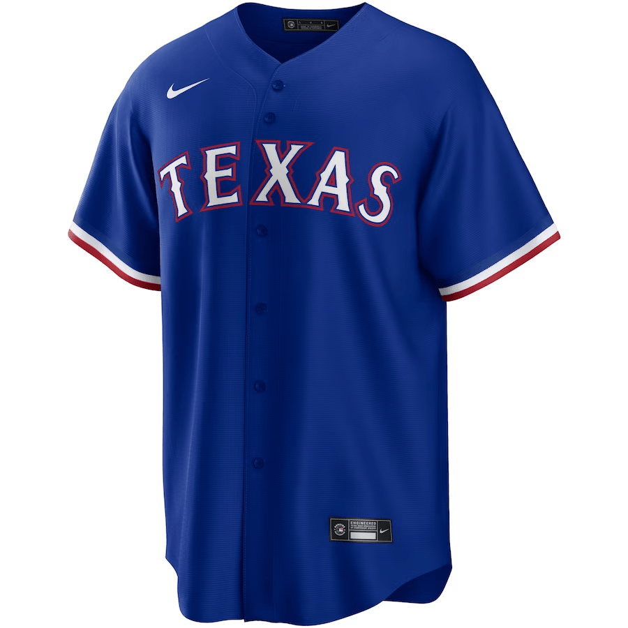 Jacob deGrom 48 Texas Rangers Alternate Royal MLB Jersey Men's