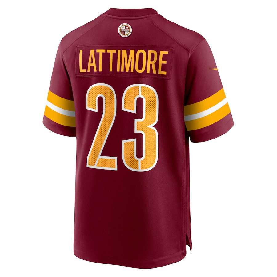 Marshon Lattimore 23 Washington Commanders Game Burgundy NFL Jersey Men's