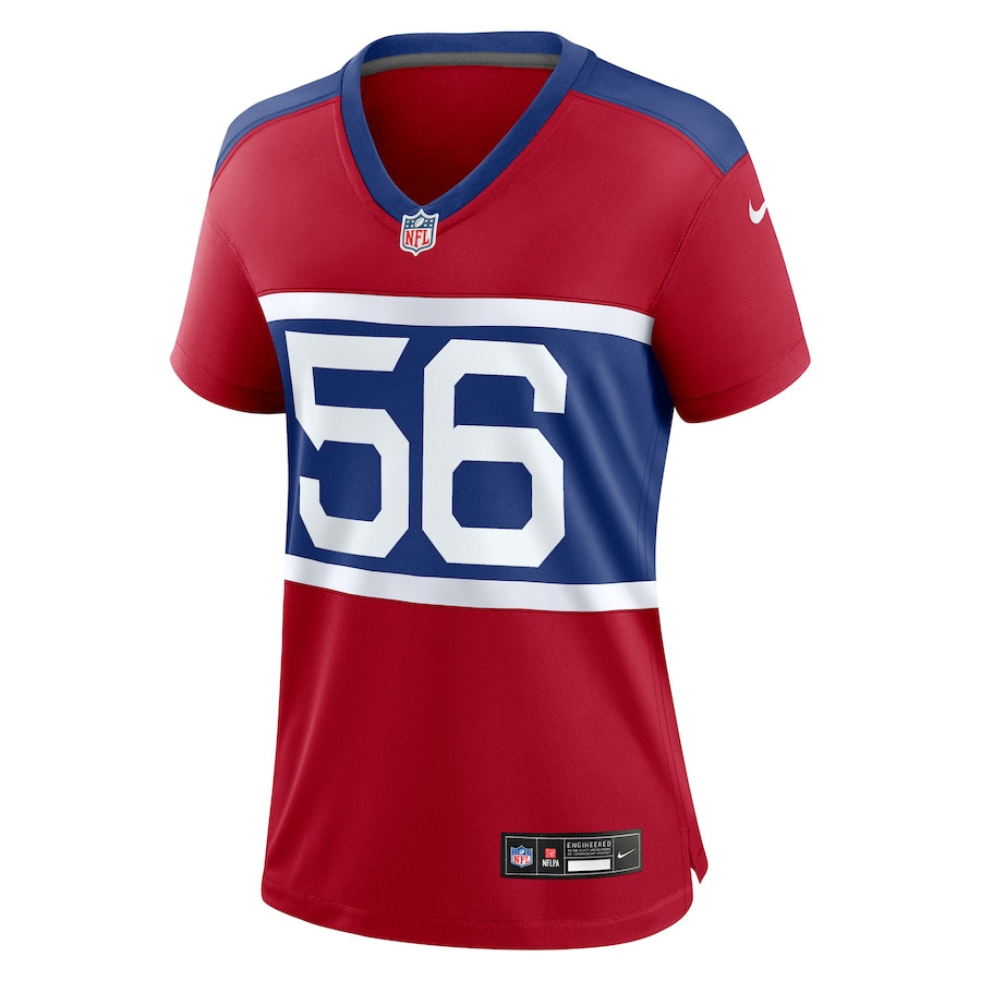 Lawrence Taylor 56 New York Giants Alternate Retired Player Game Century Red NFL Jersey Women's