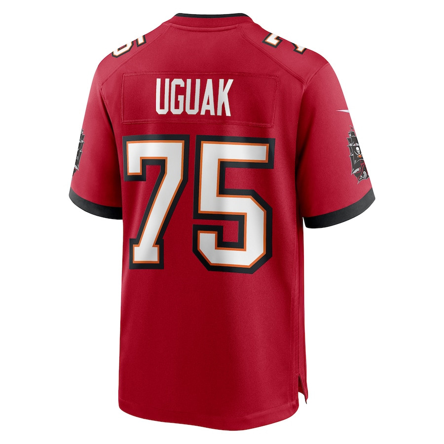 Lwal Uguak 75 Tampa Bay Buccaneers Game Red NFL Jersey Men's