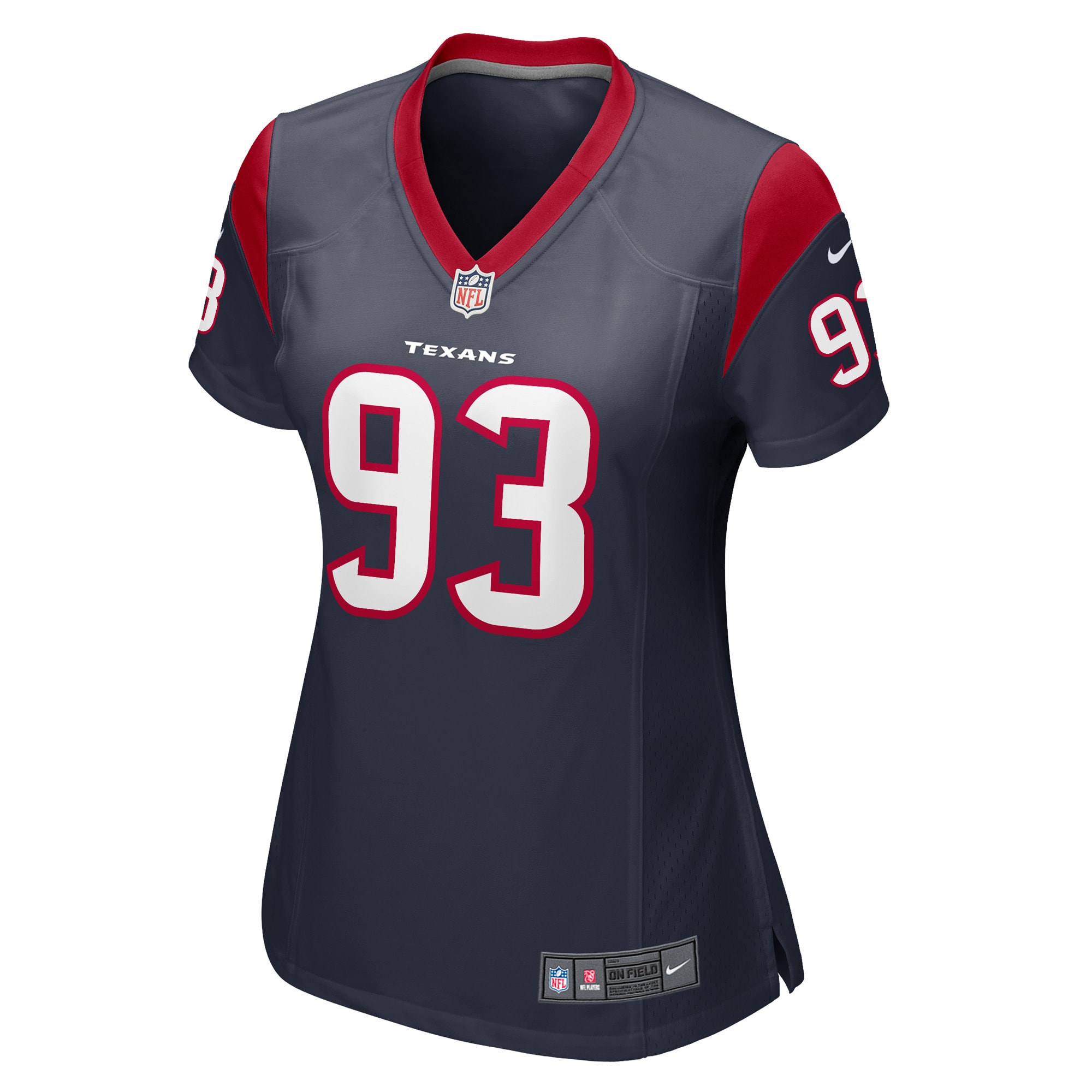 Houston Texans Kurt Hinish Navy Game Player NFL Jersey Women's