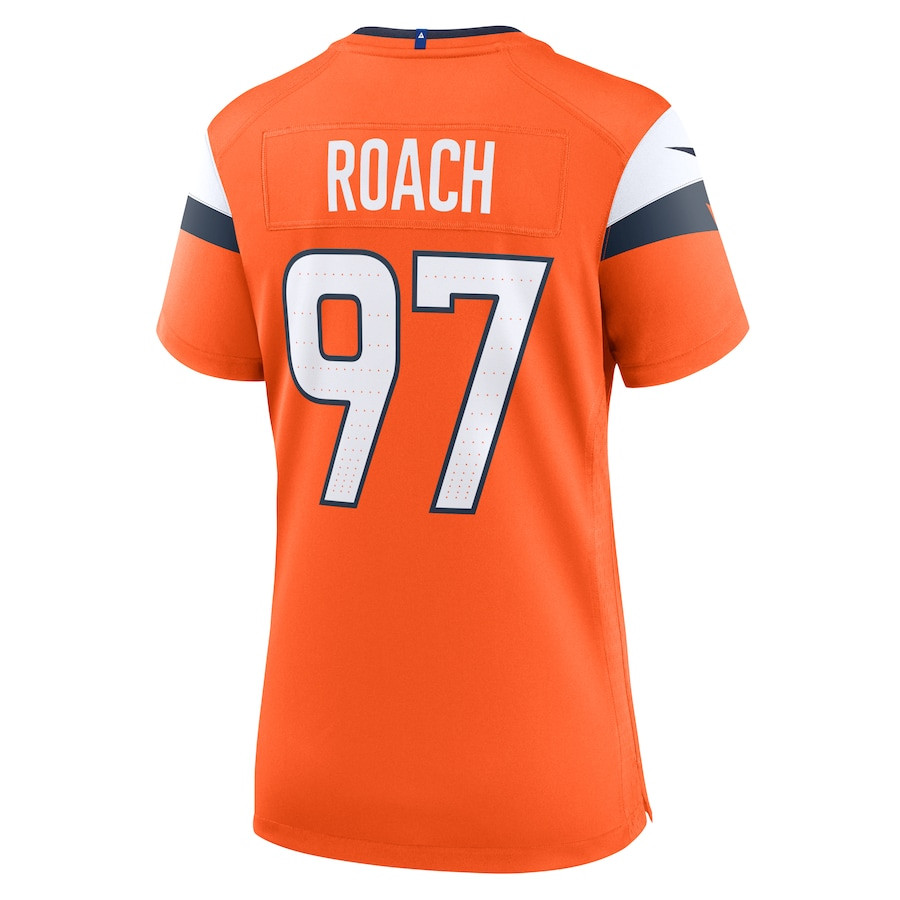 Malcolm Roach 97 Denver Broncos Team Game Orange NFL Jersey Women's