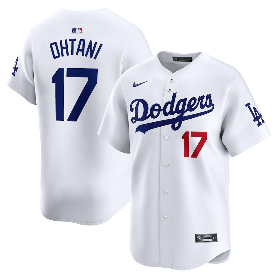 Shohei Ohtani 17 Los Angeles Dodgers Home White MLB Jersey Men's