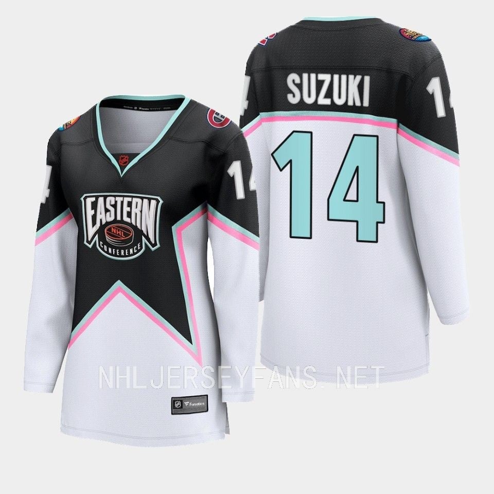 Nick Suzuki 14 Montreal Canadiens Black 2023 All Star Eastern Conference Women NHL Jersey Women's