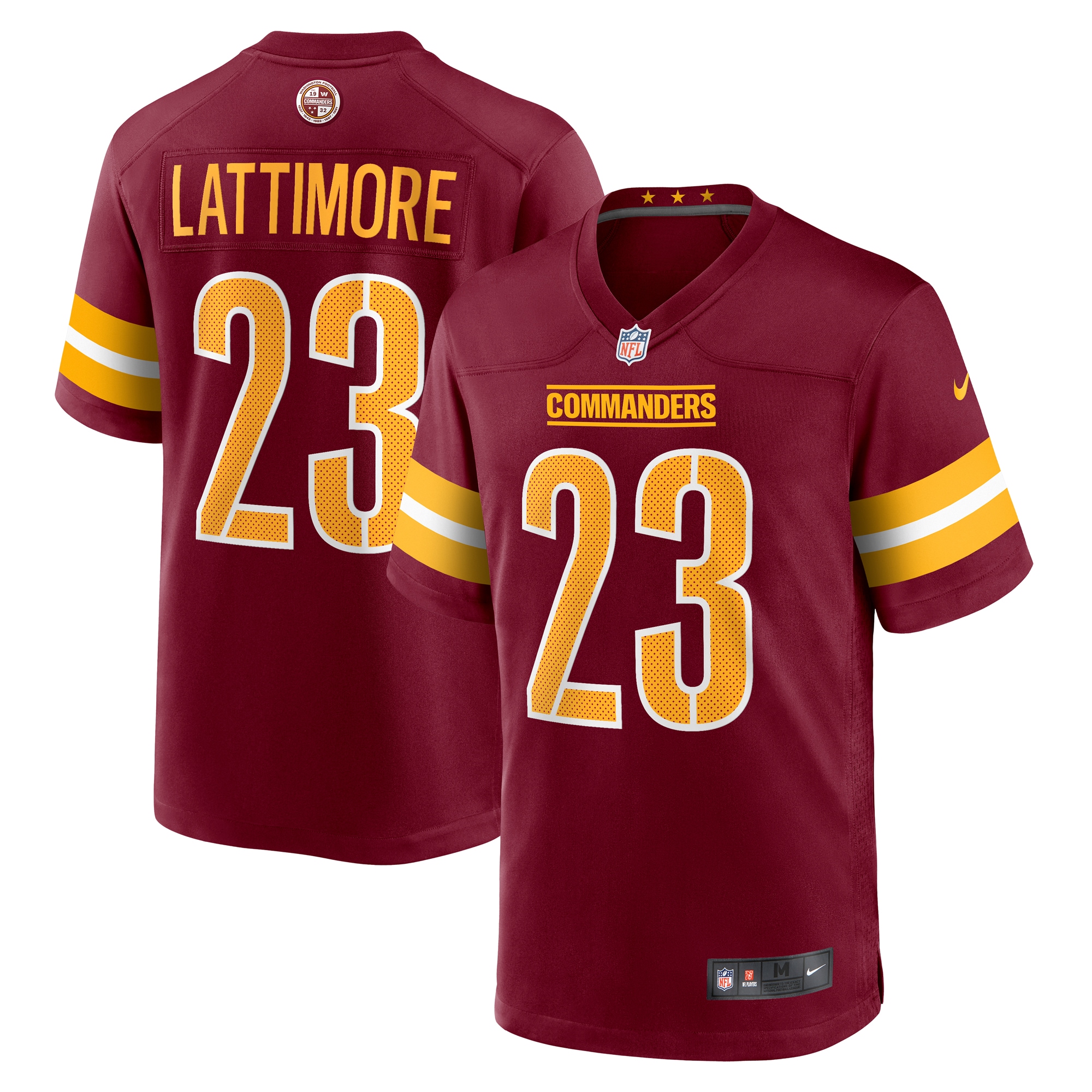 Washington Commanders Marshon Lattimore Burgundy Game NFL Jersey Men's