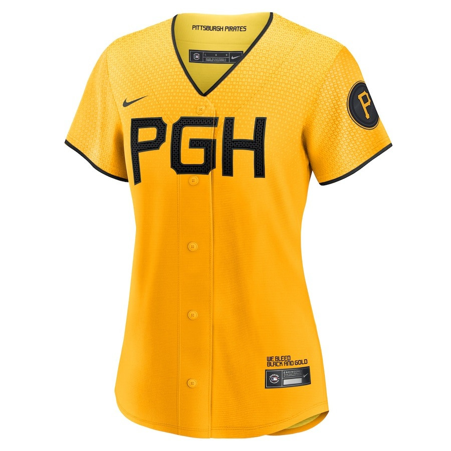 Pittsburgh Pirates 2023 City Connect Gold MLB Jersey Women's
