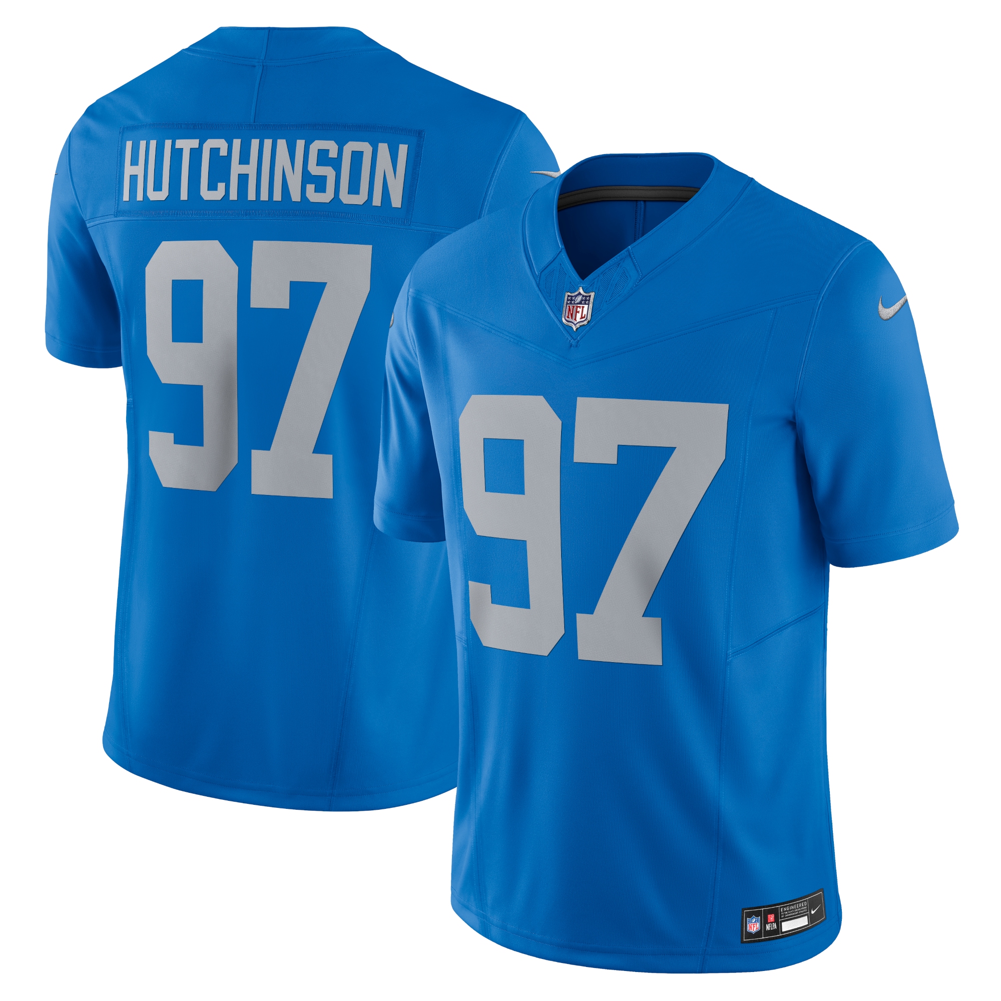 Detroit Lions Aidan Hutchinson Blue Vapor F.U.S.E. Alternate Limited NFL Jersey Men's