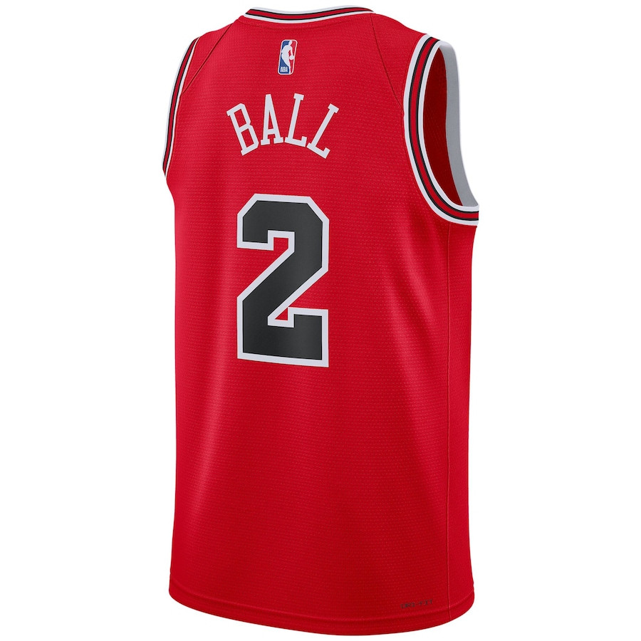 Lonzo Ball 2 Chicago Bulls Unisex Swingman Icon Edition Red NBA Jersey Unisex