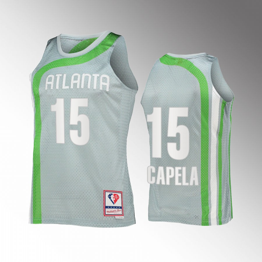 Atlanta Hawks Clint Capela 15 Hardwood Classics Sliver 75th NBA Jersey Men's