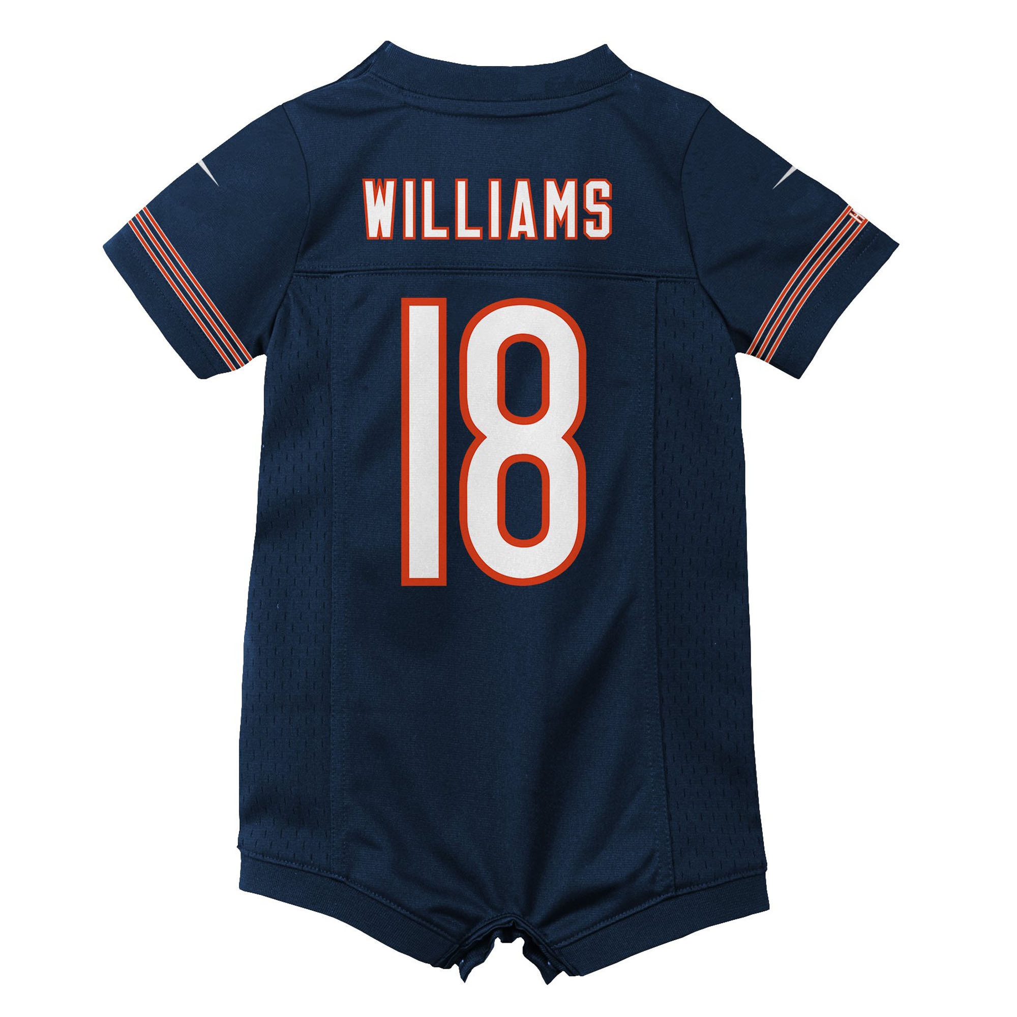 Newborn Infant Chicago Bears Caleb Williams Navy Game Romper NFL Jersey Men's