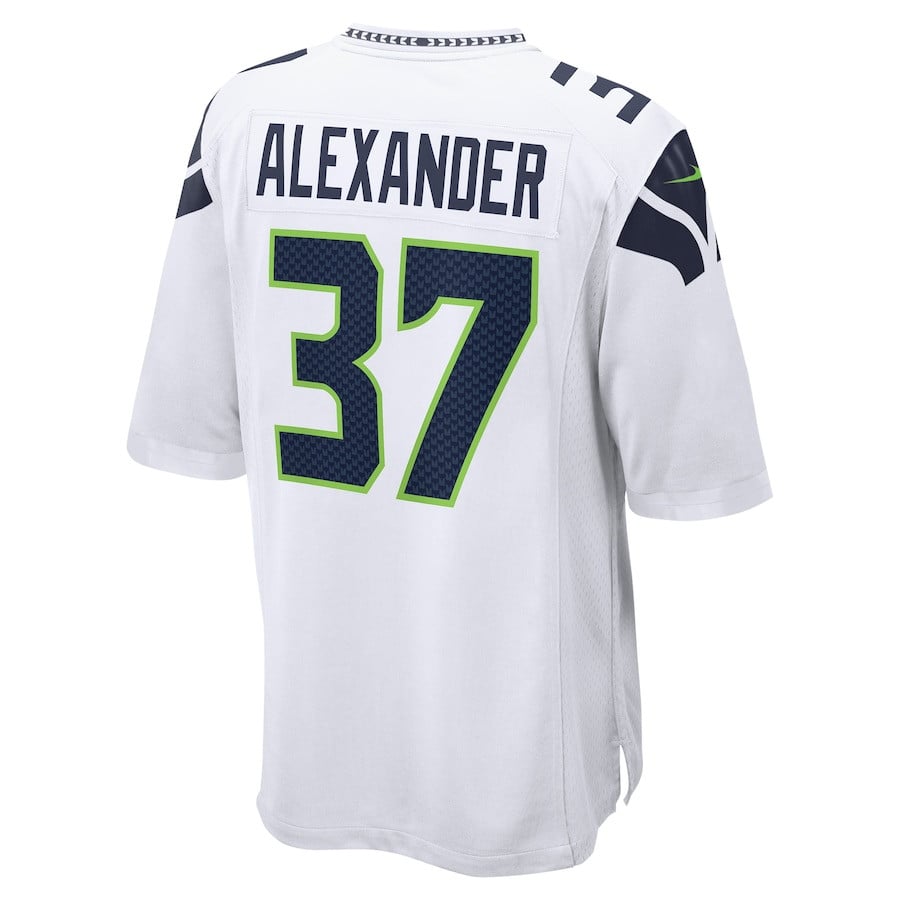 Shaun Alexander 37 Seattle Seahawks Retired Game White NFL Jersey Men's