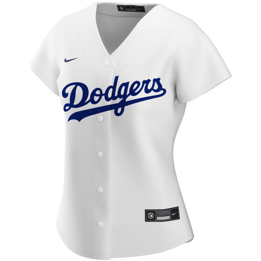 Los Angeles Dodgers Home Custom White MLB Jersey Women's