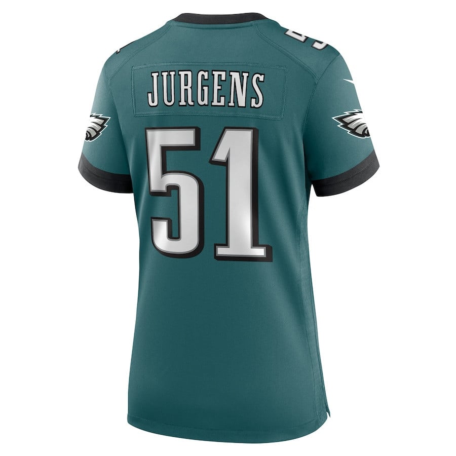 Cam Jurgens #51 Philadelphia Eagles Super Bowl LIX Midnight Green NFL Jersey Women's