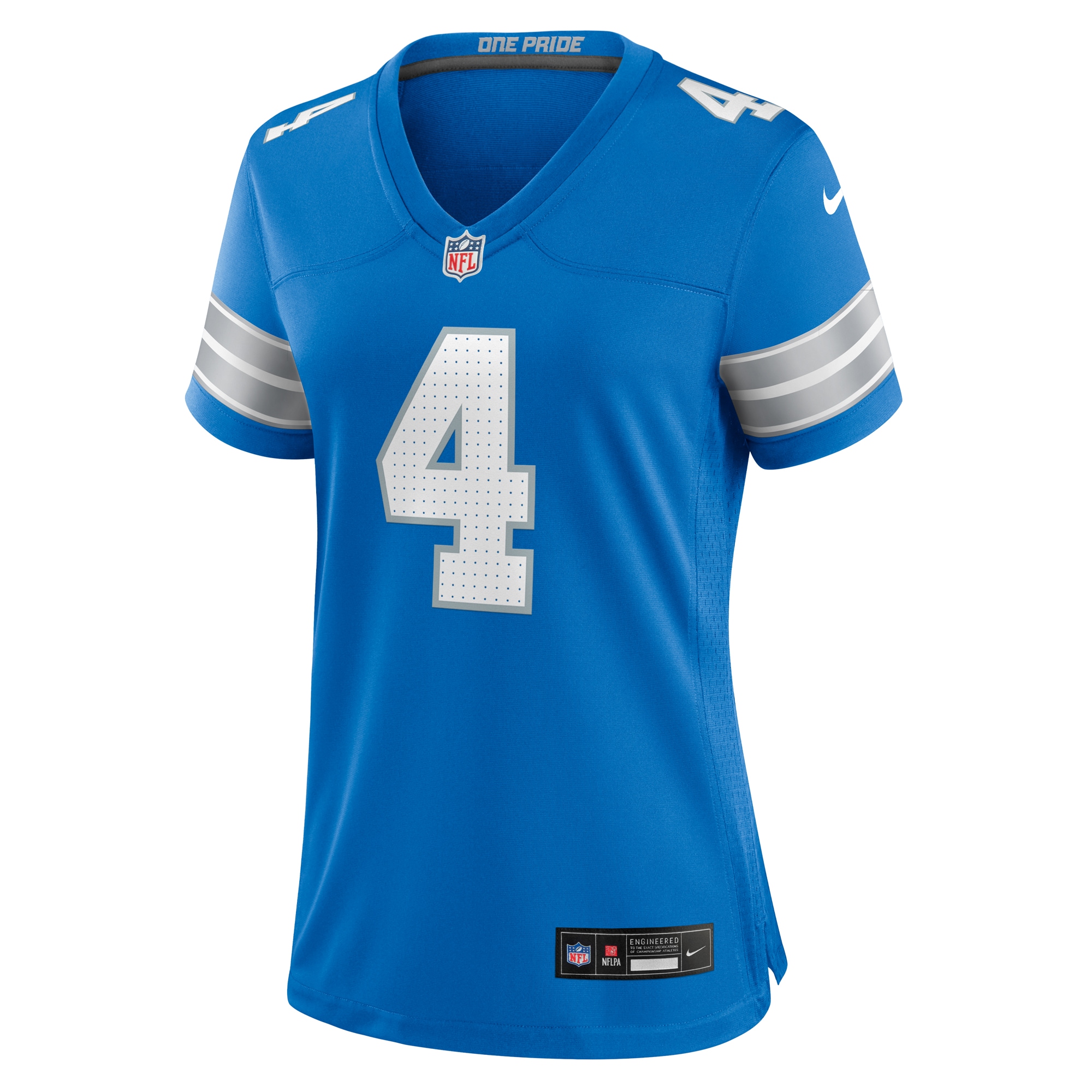 Detroit Lions Emmanuel Moseley Blue Team Game NFL Jersey Women's
