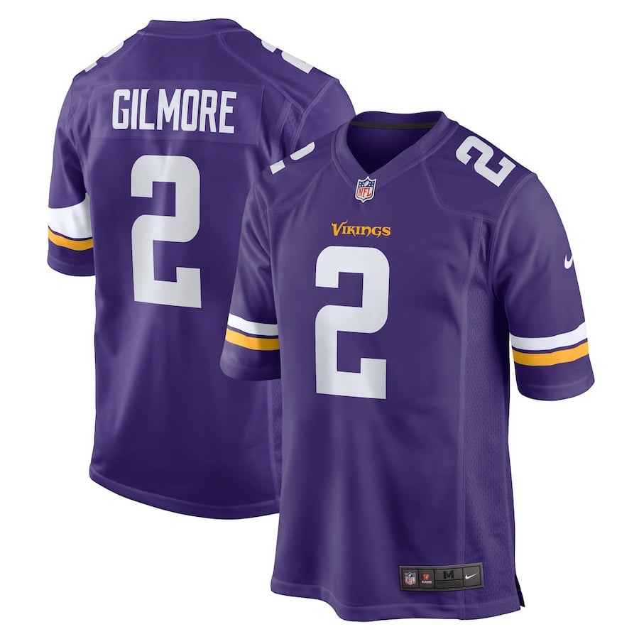 Stephon Gilmore 2 Minnesota Vikings Game Purple NFL Jersey Men's