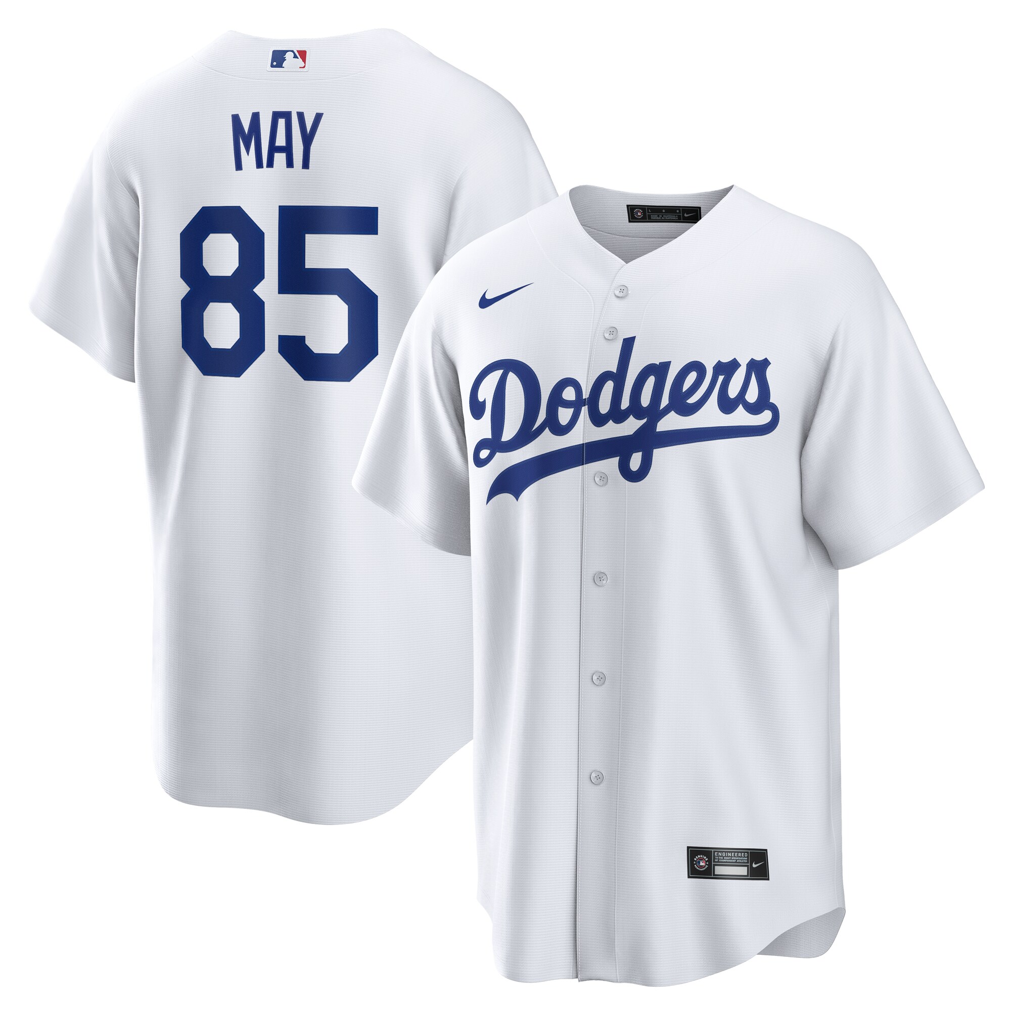 Los Angeles Dodgers Dustin May White Home MLB Jersey Men's