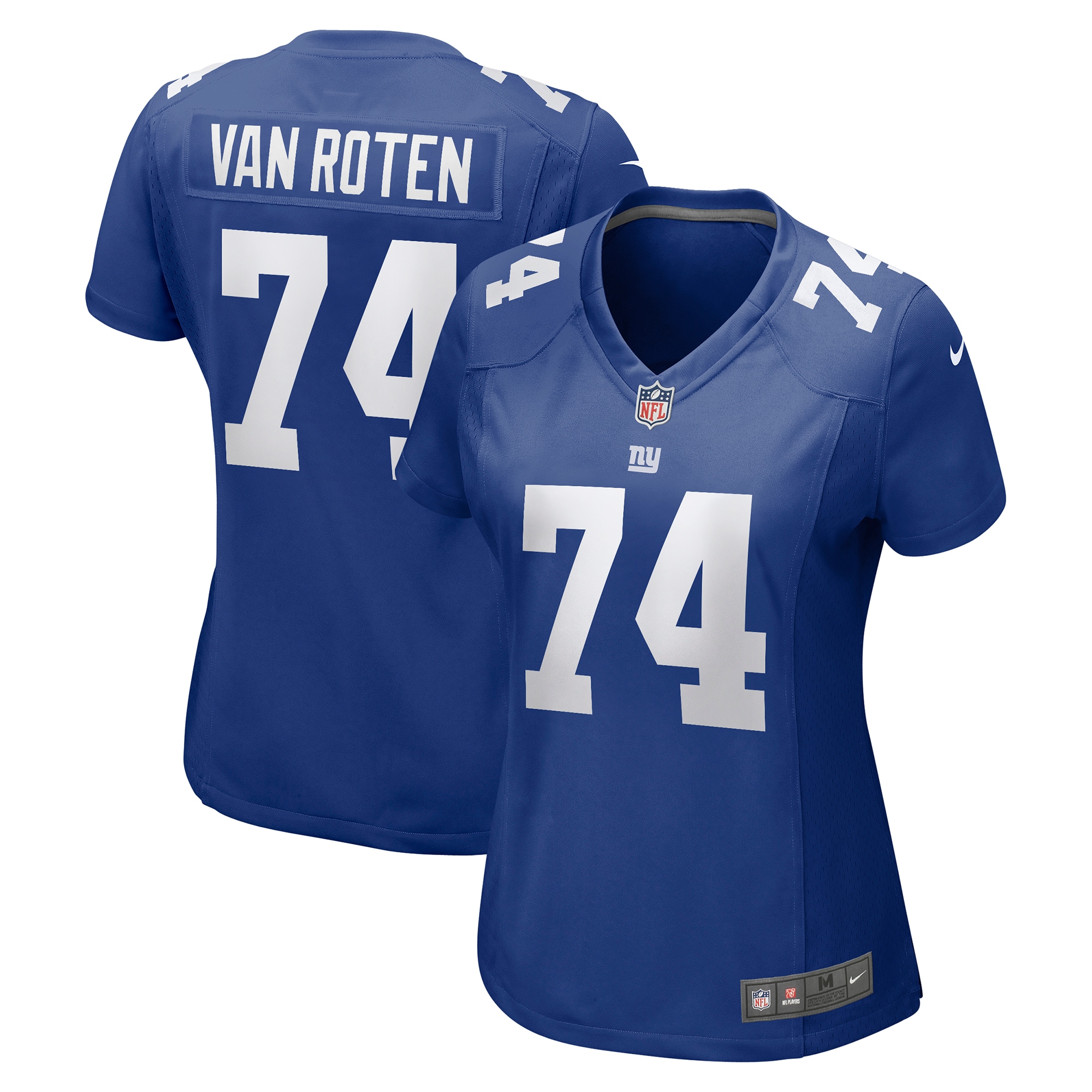 New York Giants Greg Van Roten Royal Team Game NFL Jersey Women's