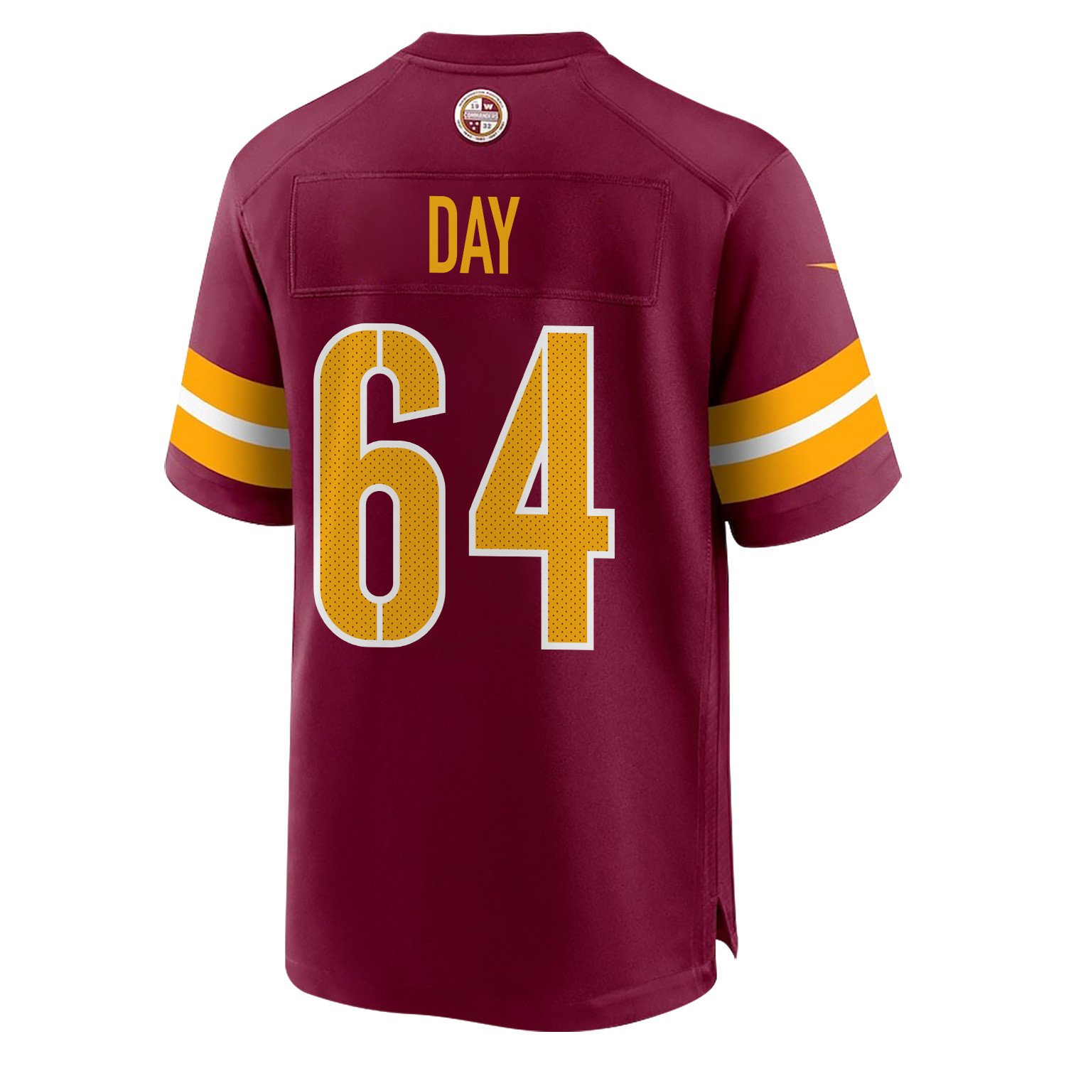 Sheldon Day 64 Washington Commanders Super Bowl LIX Champions Patch New Orleans Where Legends Are Made' EMBROIDERED Game Burgundy NFL Jersey Men's