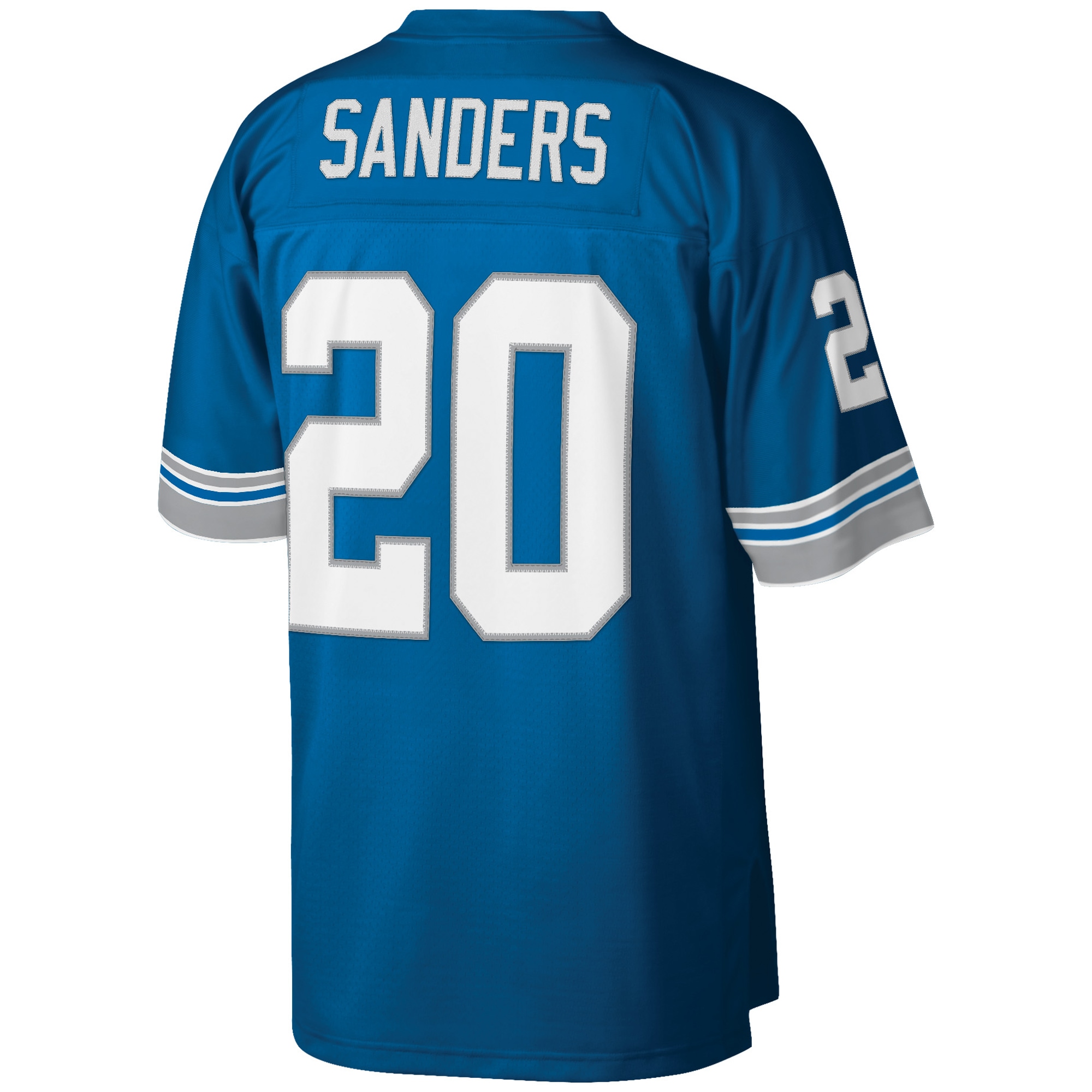 Detroit Lions Barry Sanders Mitchell Ness Blue Big Tall 1996 Retired Player NFL Jersey Men's