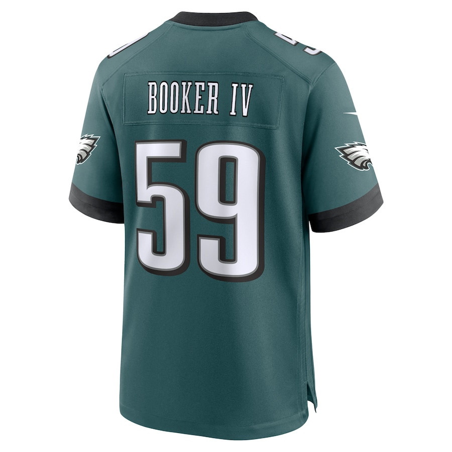 Thomas Booker IV 59 Philadelphia Eagles Team Game Midnight Green NFL Jersey Men's