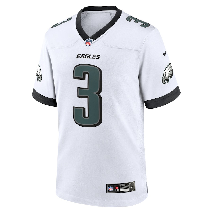 Nolan Smith 3 Philadelphia Eagles Game White NFL Jersey Men's