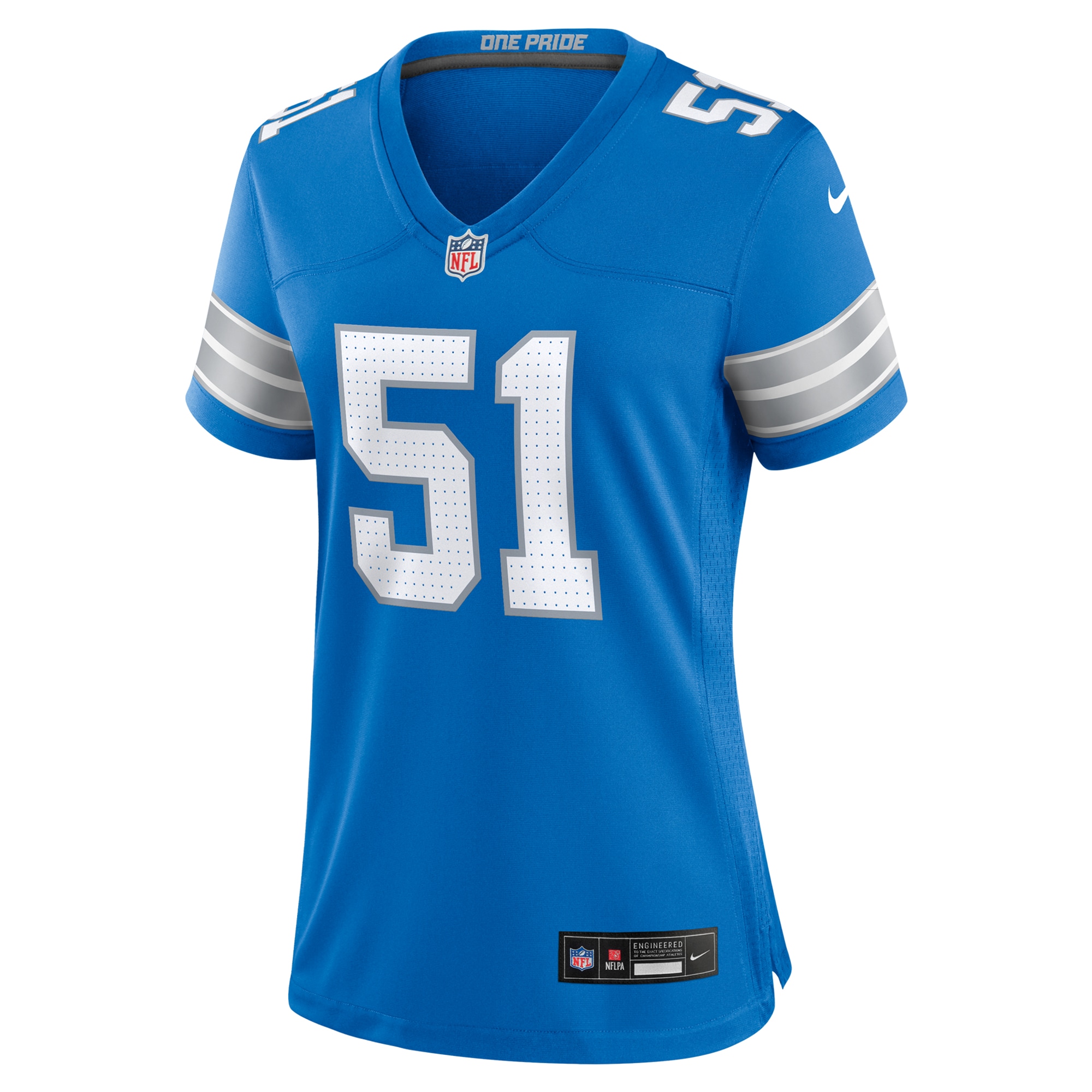 Detroit Lions Ben Niemann Blue Team Game NFL Jersey Women's