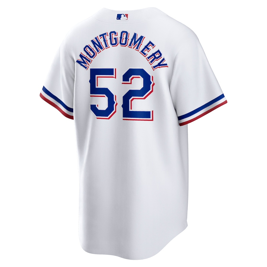Jordan Montgomery 52 Texas Rangers 2023 World Series Stitched White MLB Jersey Men's