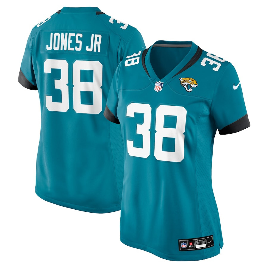 Velus Jones Jr. 38 Jacksonville Jaguars Game Teal NFL Jersey Women's