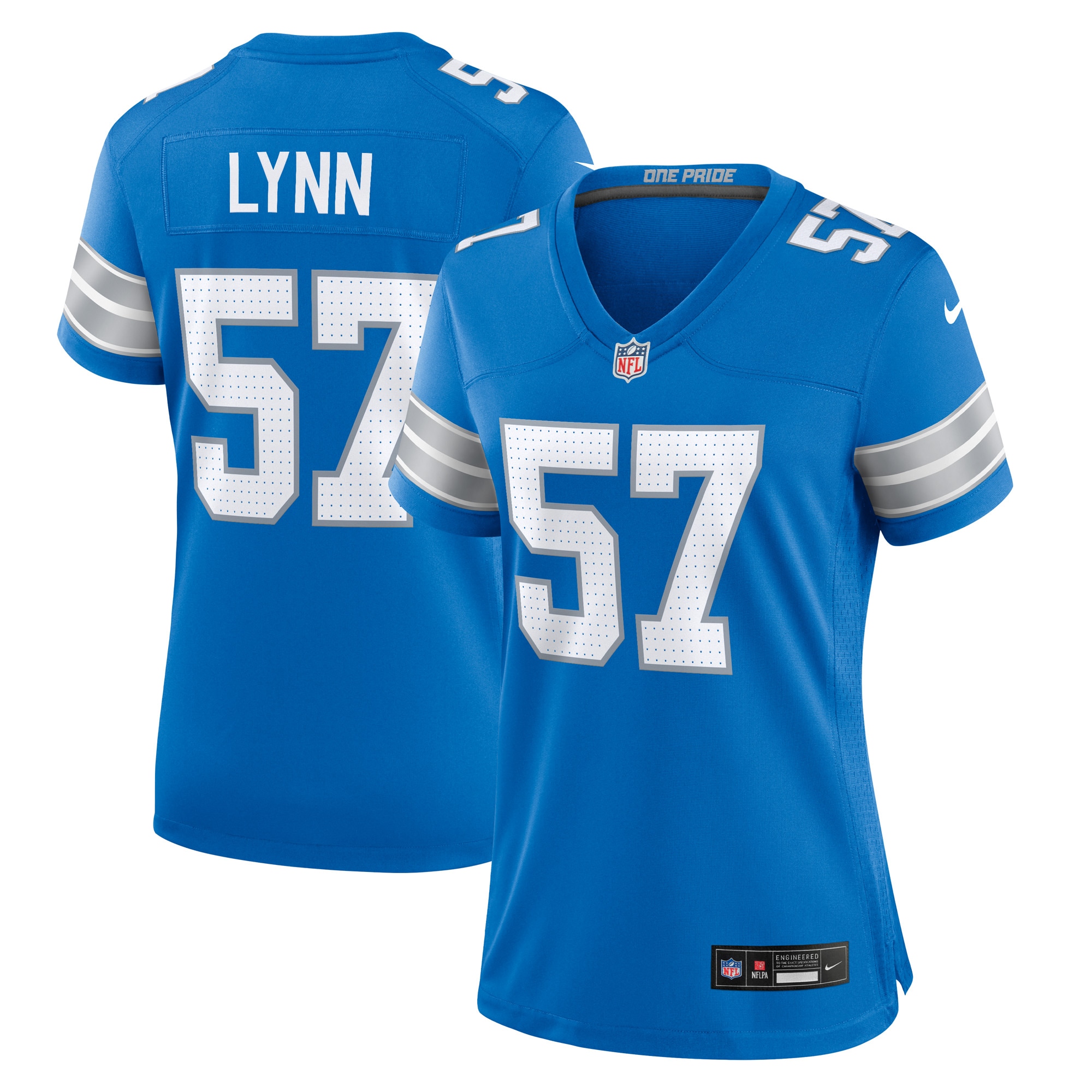 Detroit Lions Nate Lynn Blue Game NFL Jersey Women's