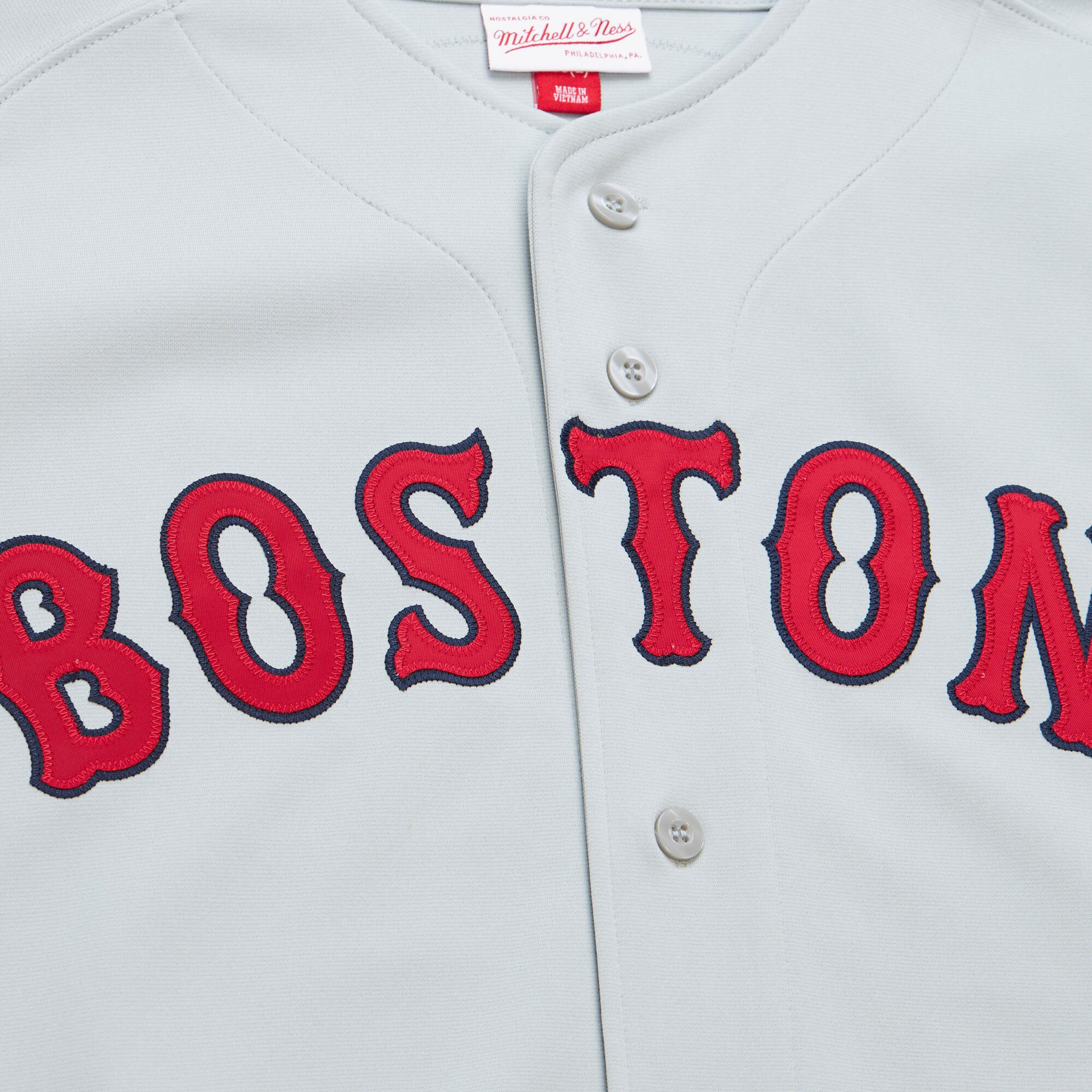 Boston Red Sox Pedro Martinez Mitchell Ness Gray 2004 Cooperstown Collection Throwback MLB Jersey Men's