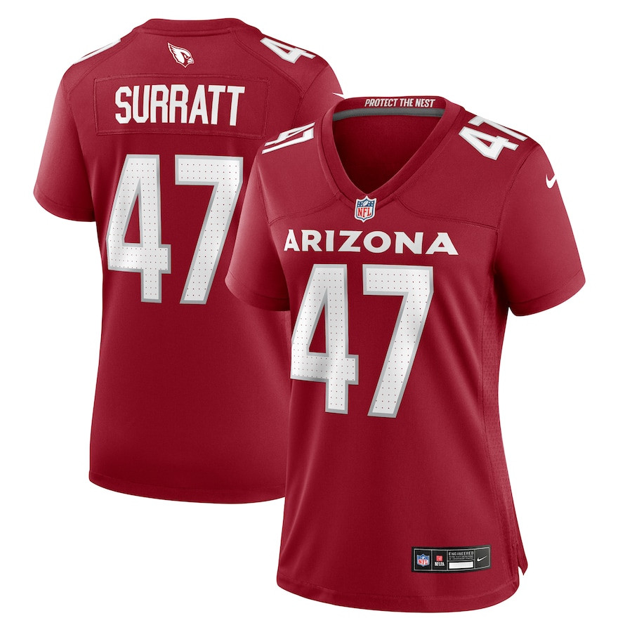 Sage Surratt 47 Arizona Cardinals Game Cardinal NFL Jersey Women's