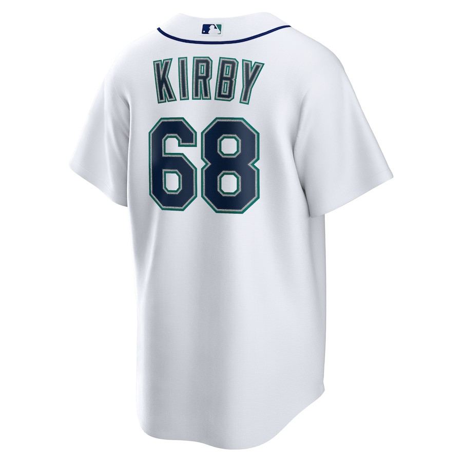George Kirby 68 Seattle Mariners Home White MLB Jersey Men's