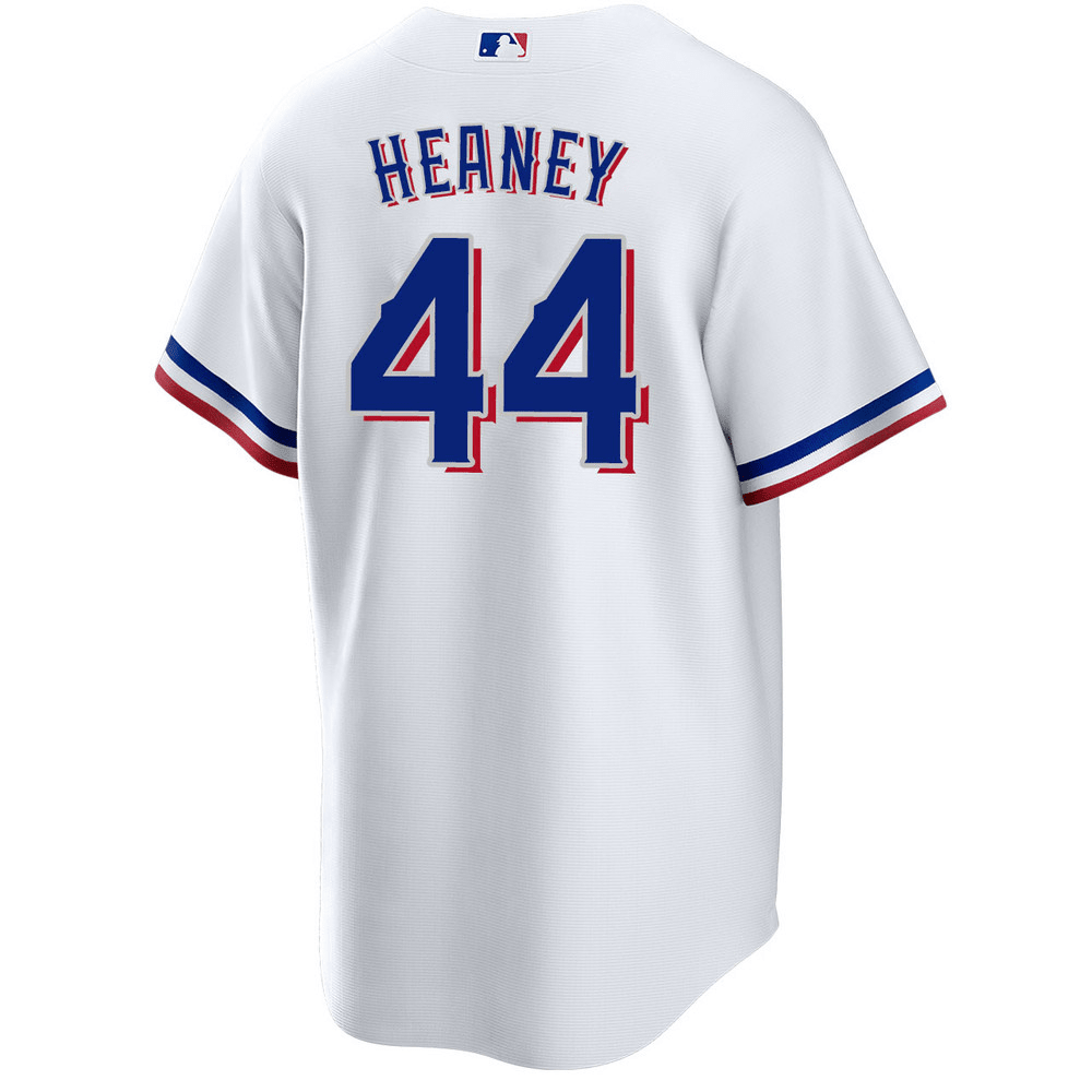 Andrew Heaney 44 Texas Rangers 2023 World Series Stitched White MLB Jersey Men's