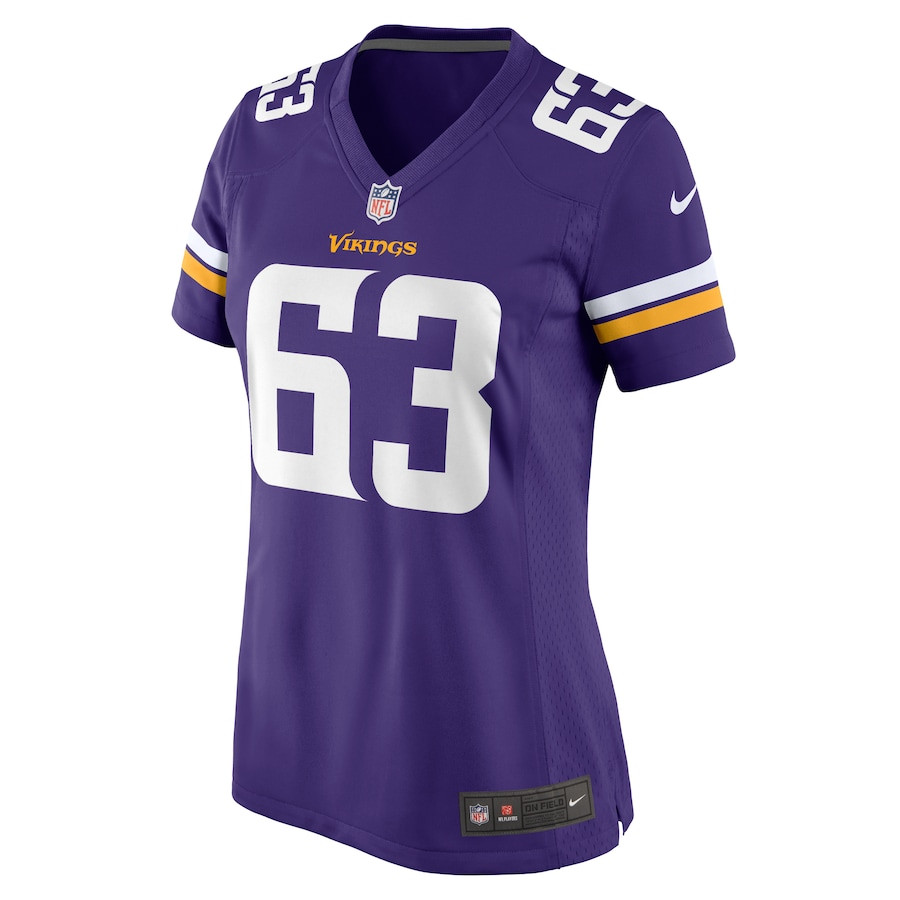 Jeremy Flax 63 Minnesota Vikings Game Purple NFL Jersey Women's