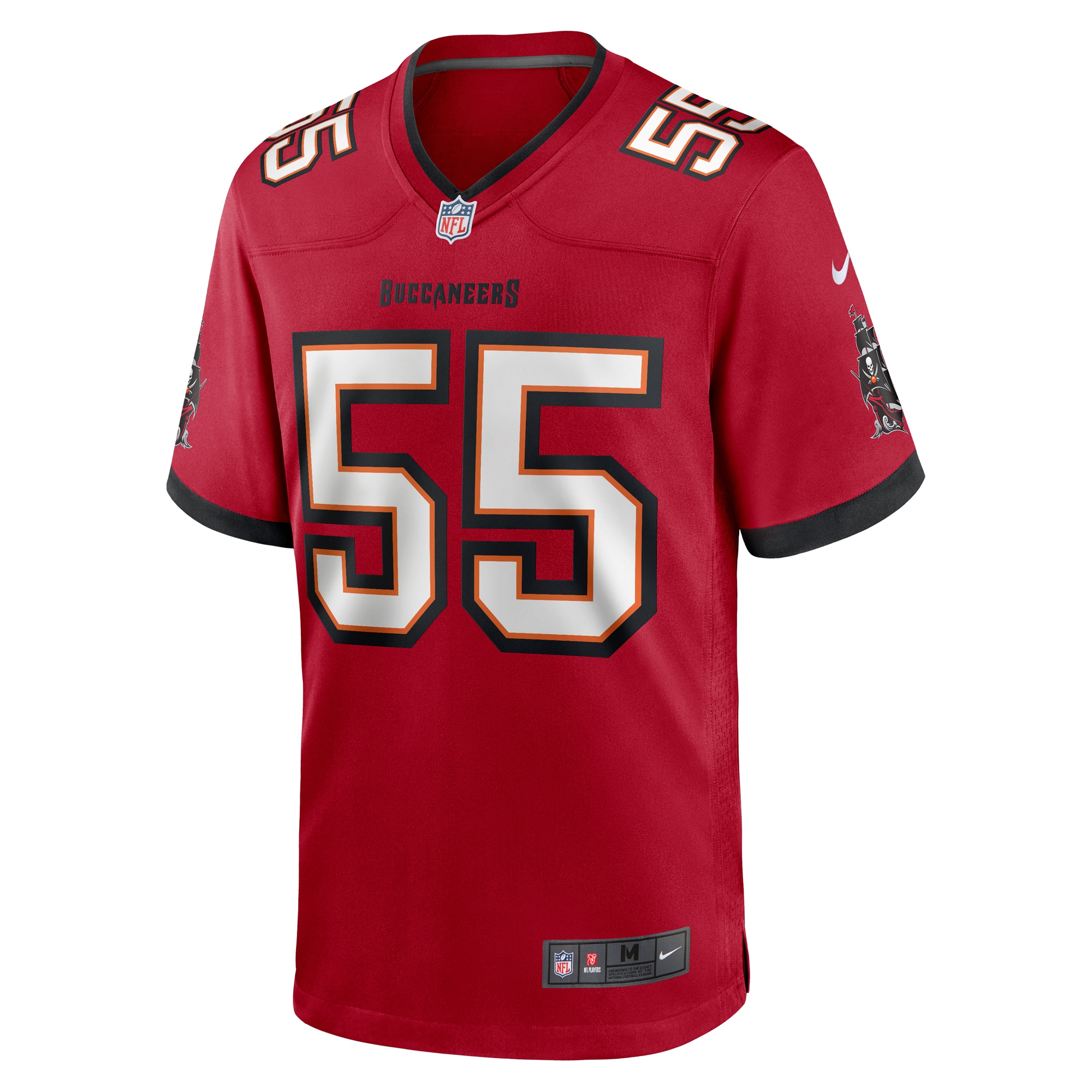 Tampa Bay Buccaneers Derrick Brooks Red Retired Player Game NFL Jersey Men's