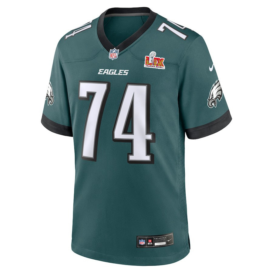Fred Johnson #74 Philadelphia Eagles Super Bowl LIX Midnight Green NFL Jersey Youth