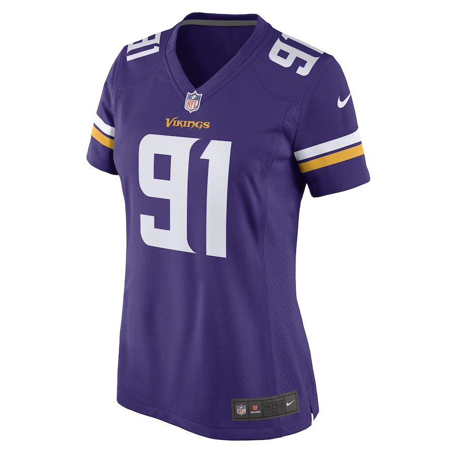 Patrick Jones II 91 Minnesota Vikings Game Purple NFL Jersey Women's