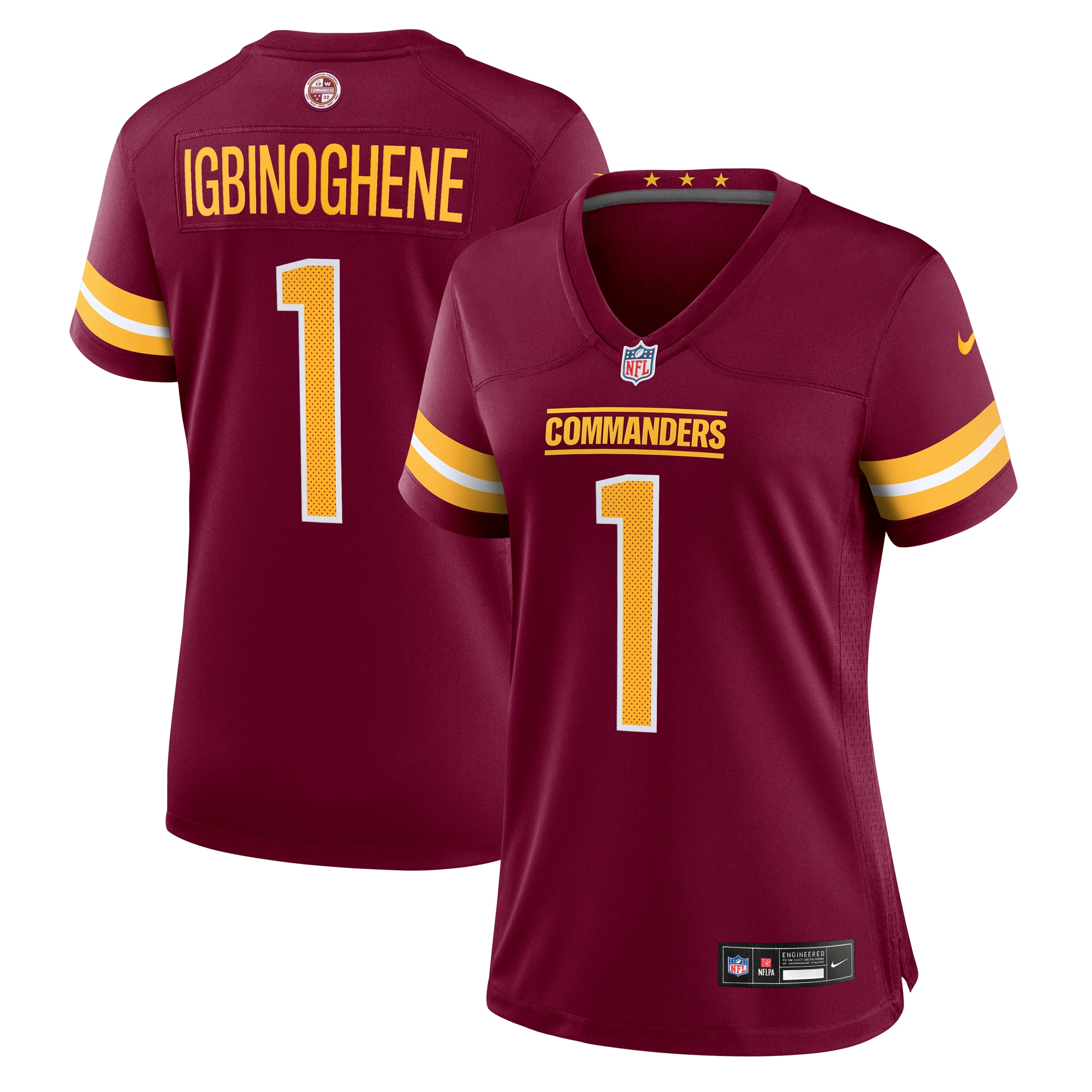 Washington Commanders Noah Igbinoghene Burgundy Game NFL Jersey Women's